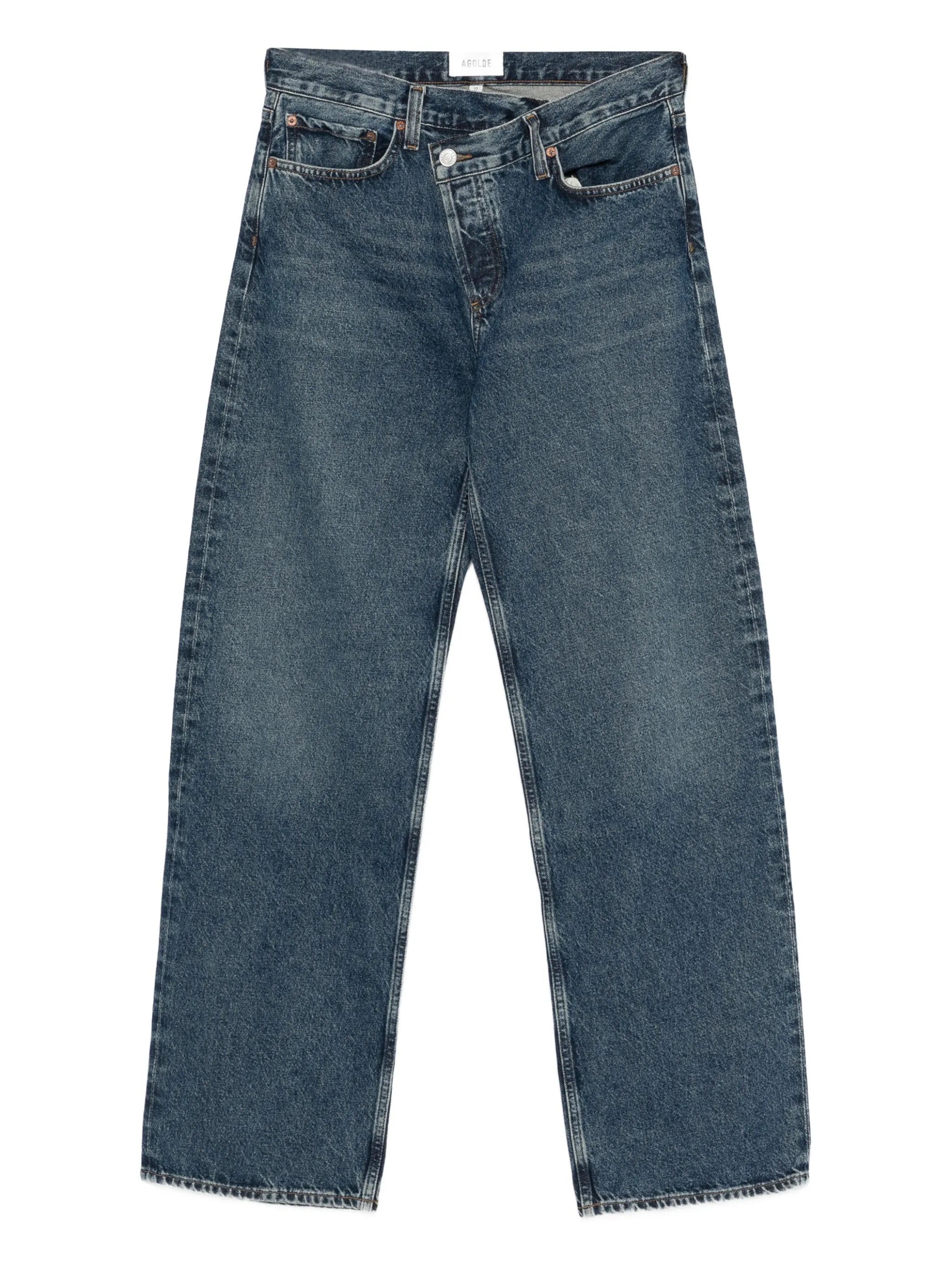 Agolde Agolde Asymmetric-waistband Wide-leg Jeans