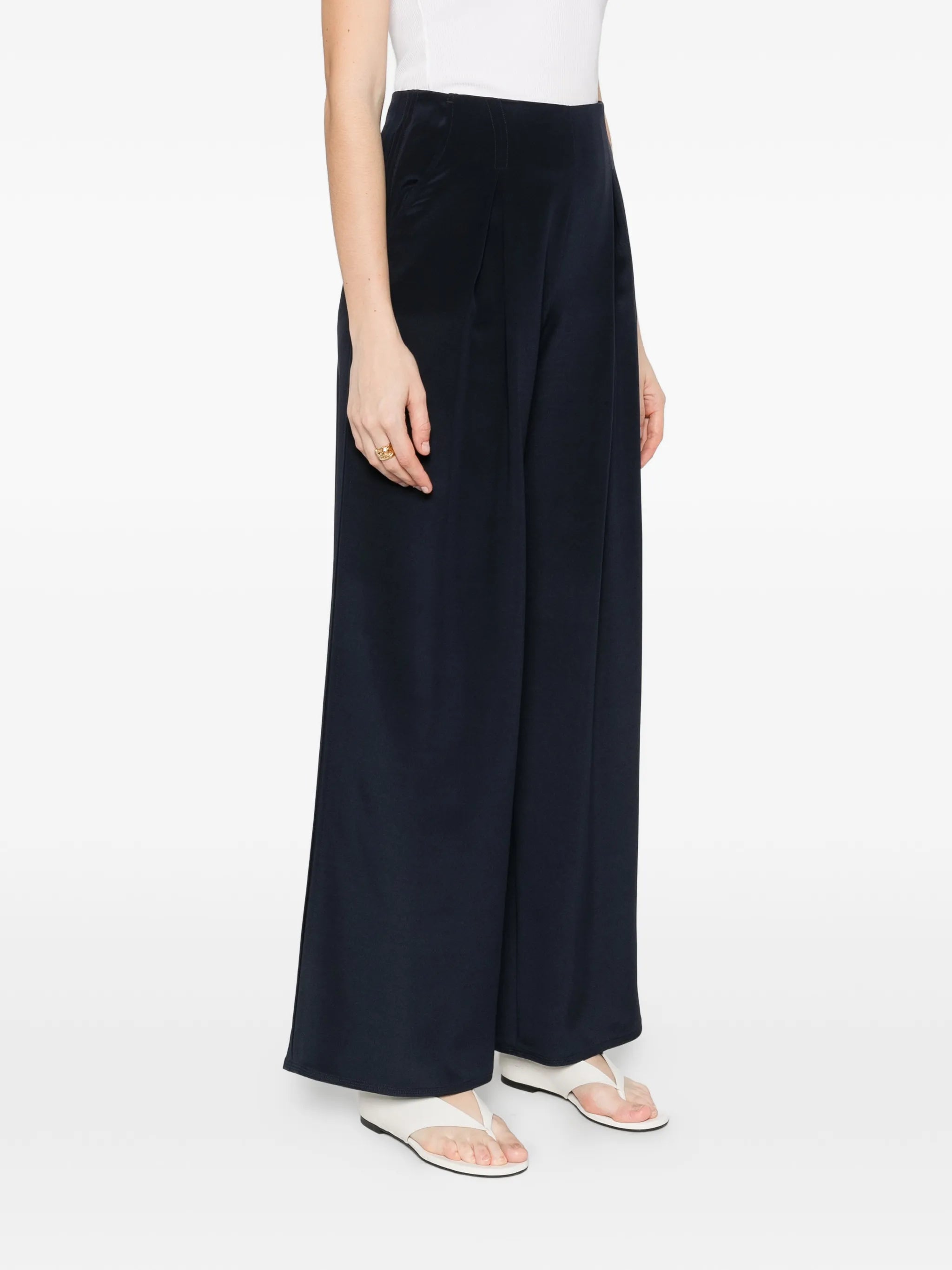Max Mara Max Mara Pleated Wide-leg Trousers, view 2