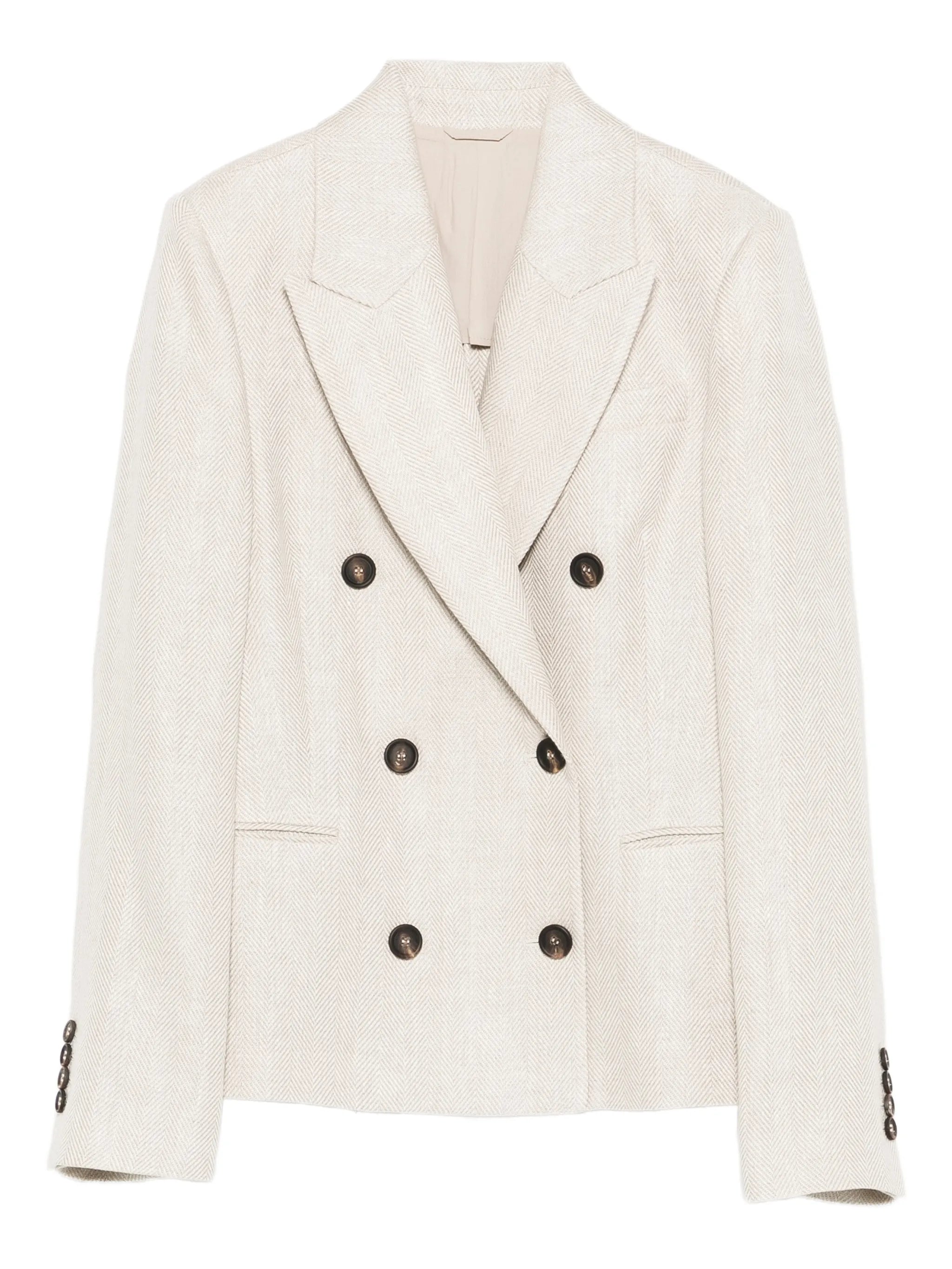 Brunello Cucinelli Brunello Cucinelli Button Herringbone Blazer