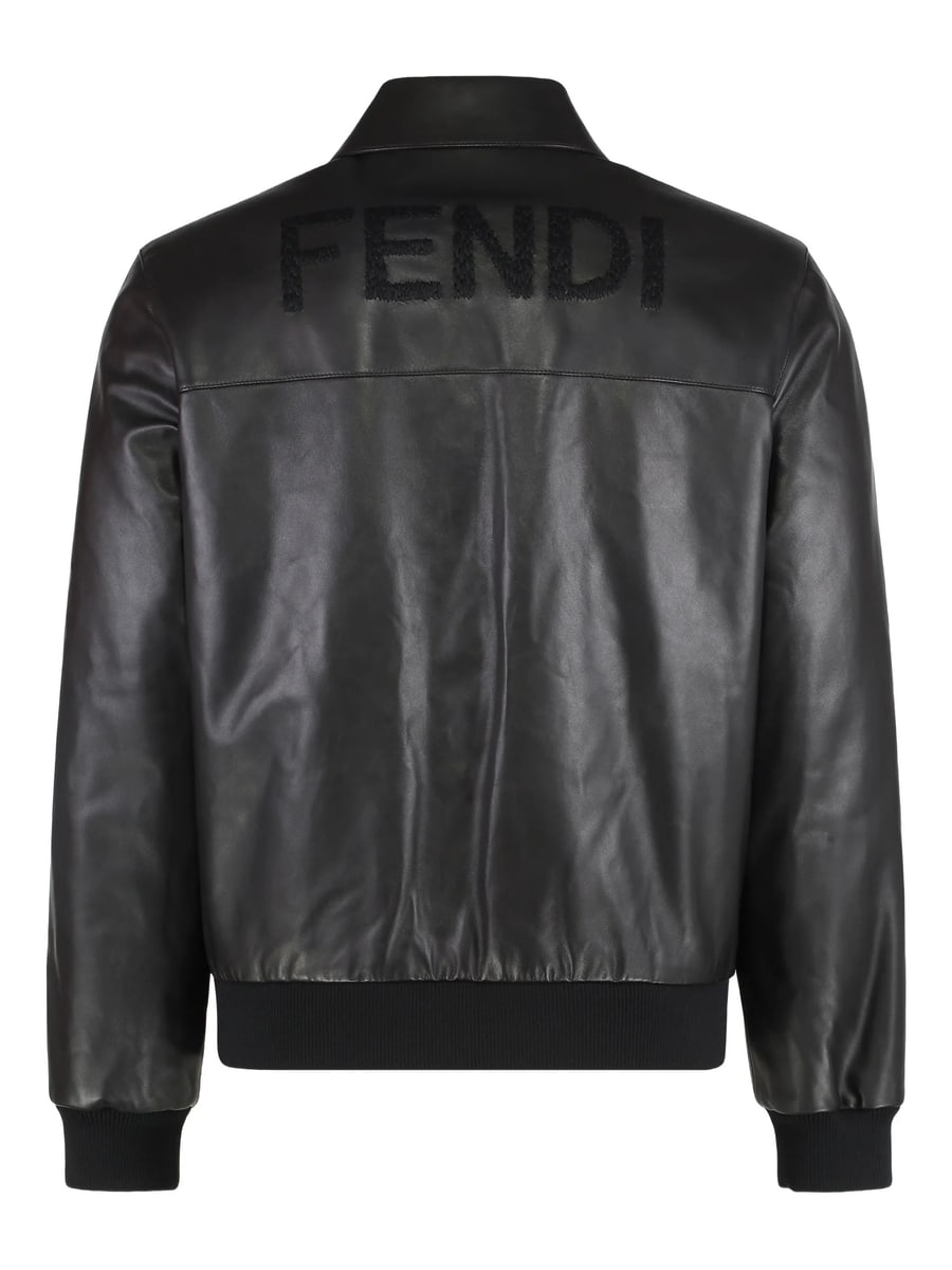 Fendi Fendi Leather Blouson Jacket, view 2