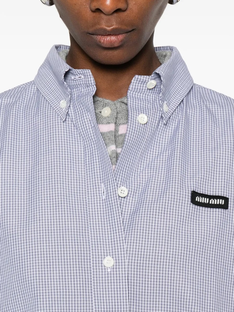 Miu Miu Miu Miu Checked Shirt, view 4