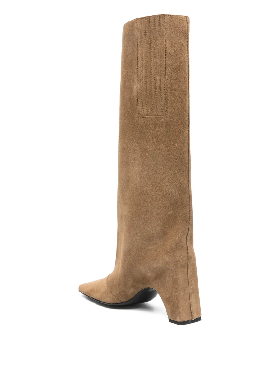 Coperni Coperni Square-toe Heeled Knee-high Boots, view 3
