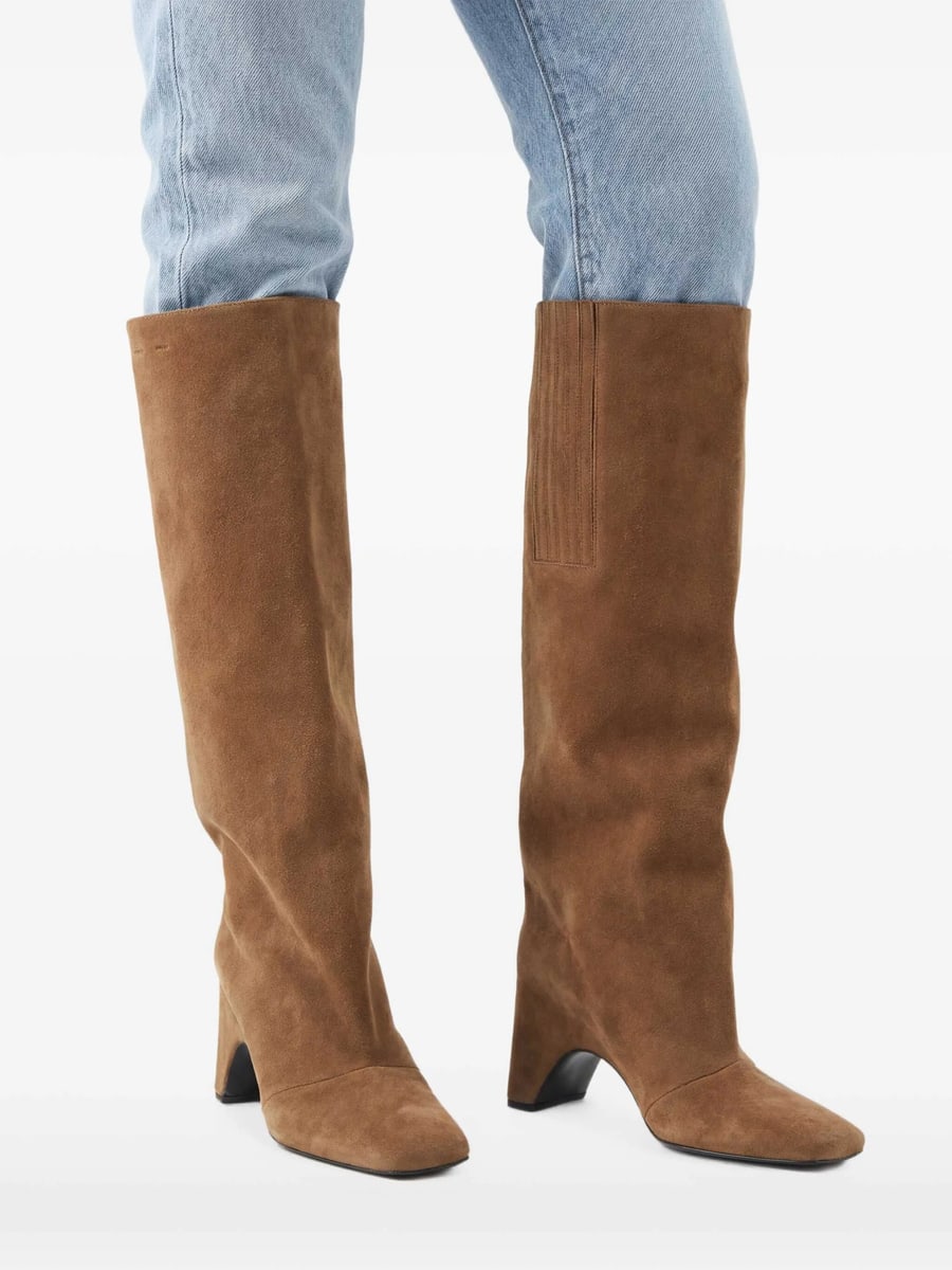 Coperni Coperni Square-toe Heeled Knee-high Boots, view 5