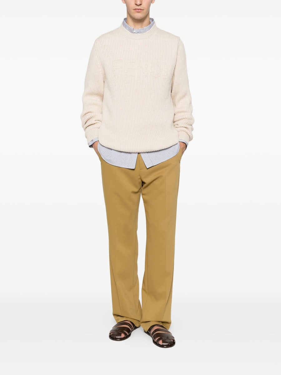 Fendi Fendi Logo-embroidered Sweater, view 3