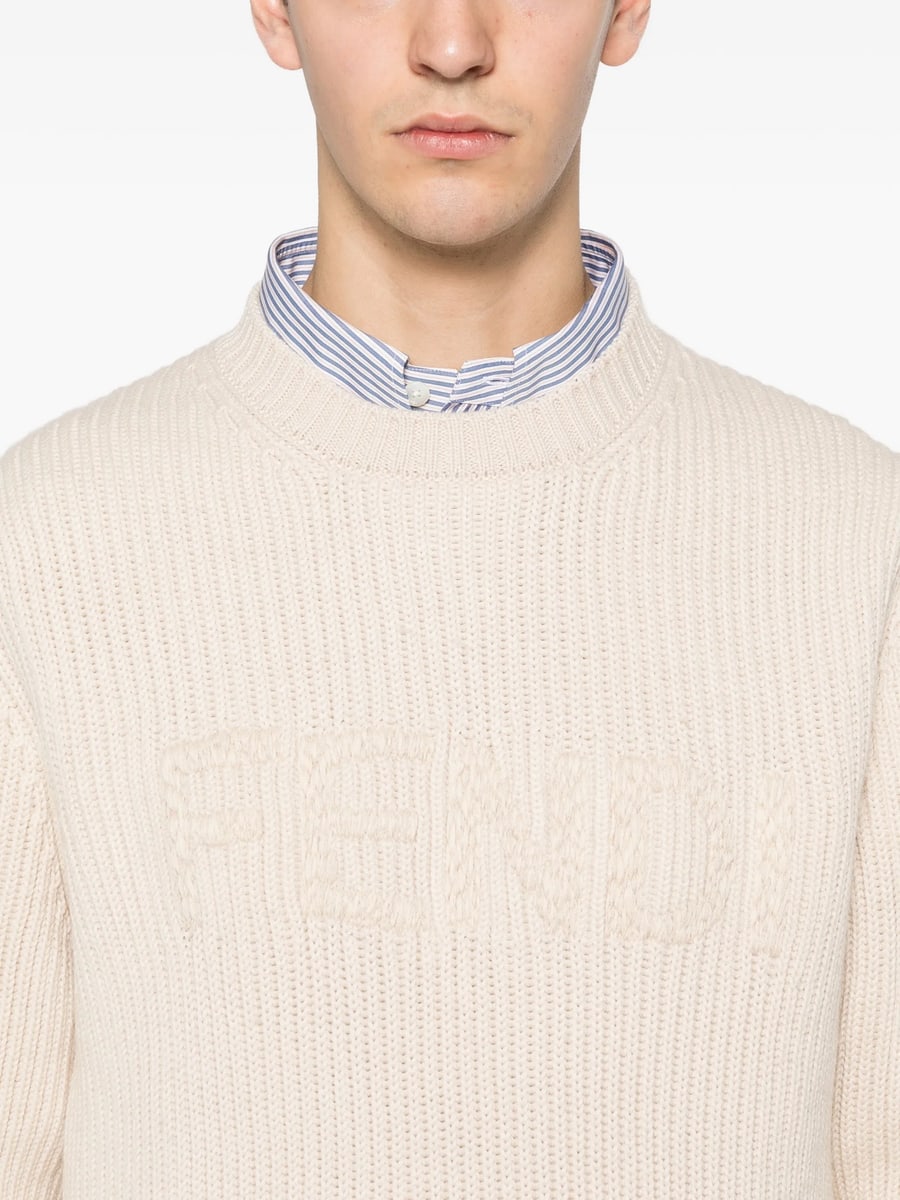 Fendi Fendi Logo-embroidered Sweater, view 5