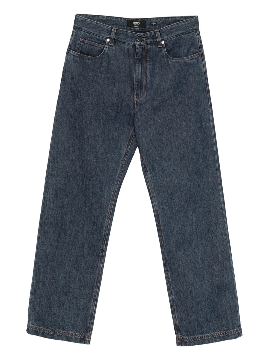 Fendi Fendi Padded Straight Bootcut Jeans