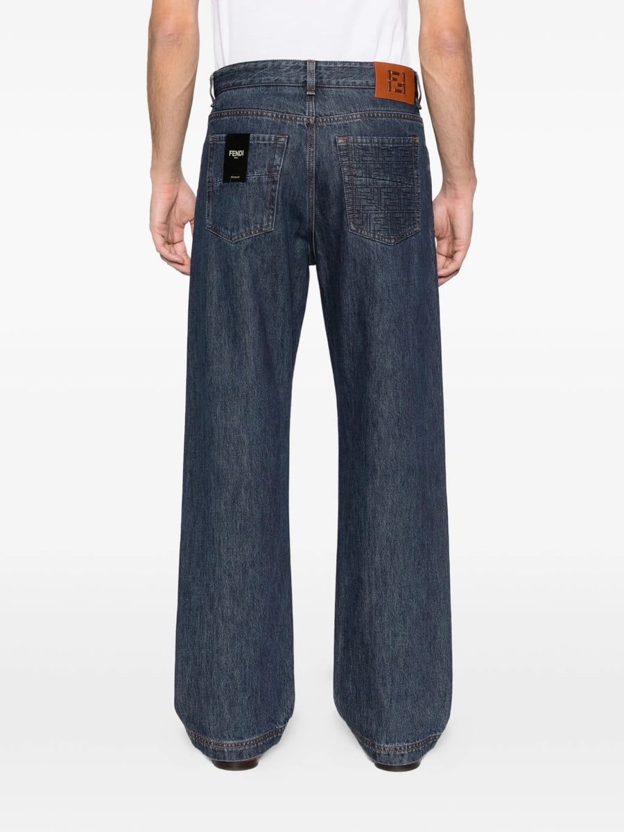 Fendi Fendi Padded Straight Bootcut Jeans, view 2