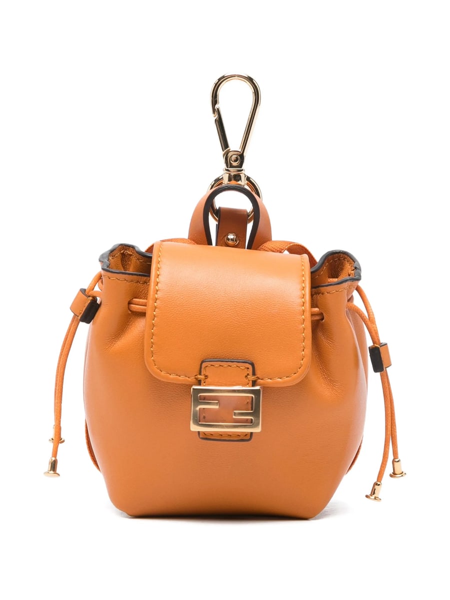 Fendi Fendi Drawstring Logo-plaque Bag Charm