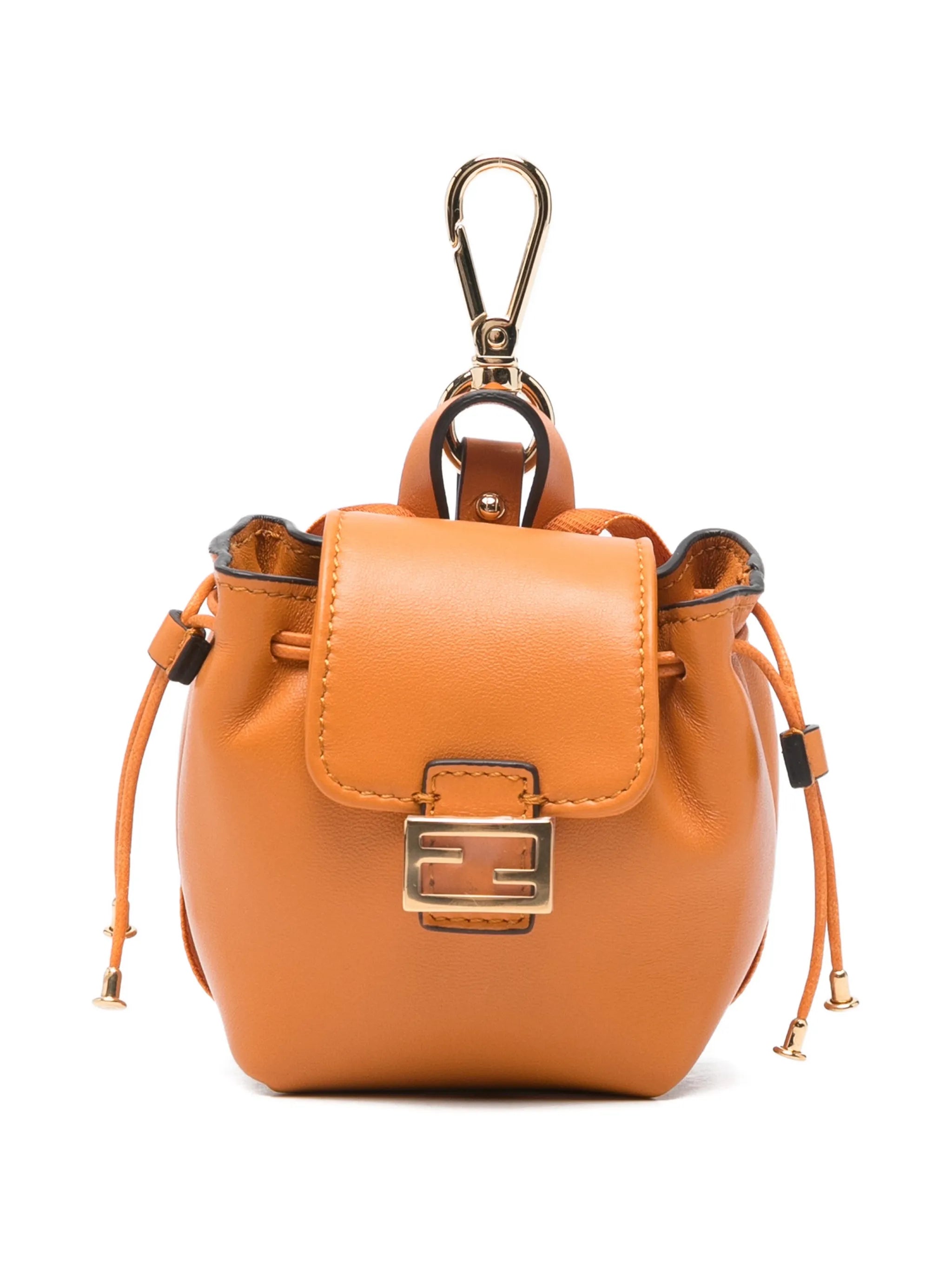 Fendi Fendi Drawstring Logo-plaque Bag Charm