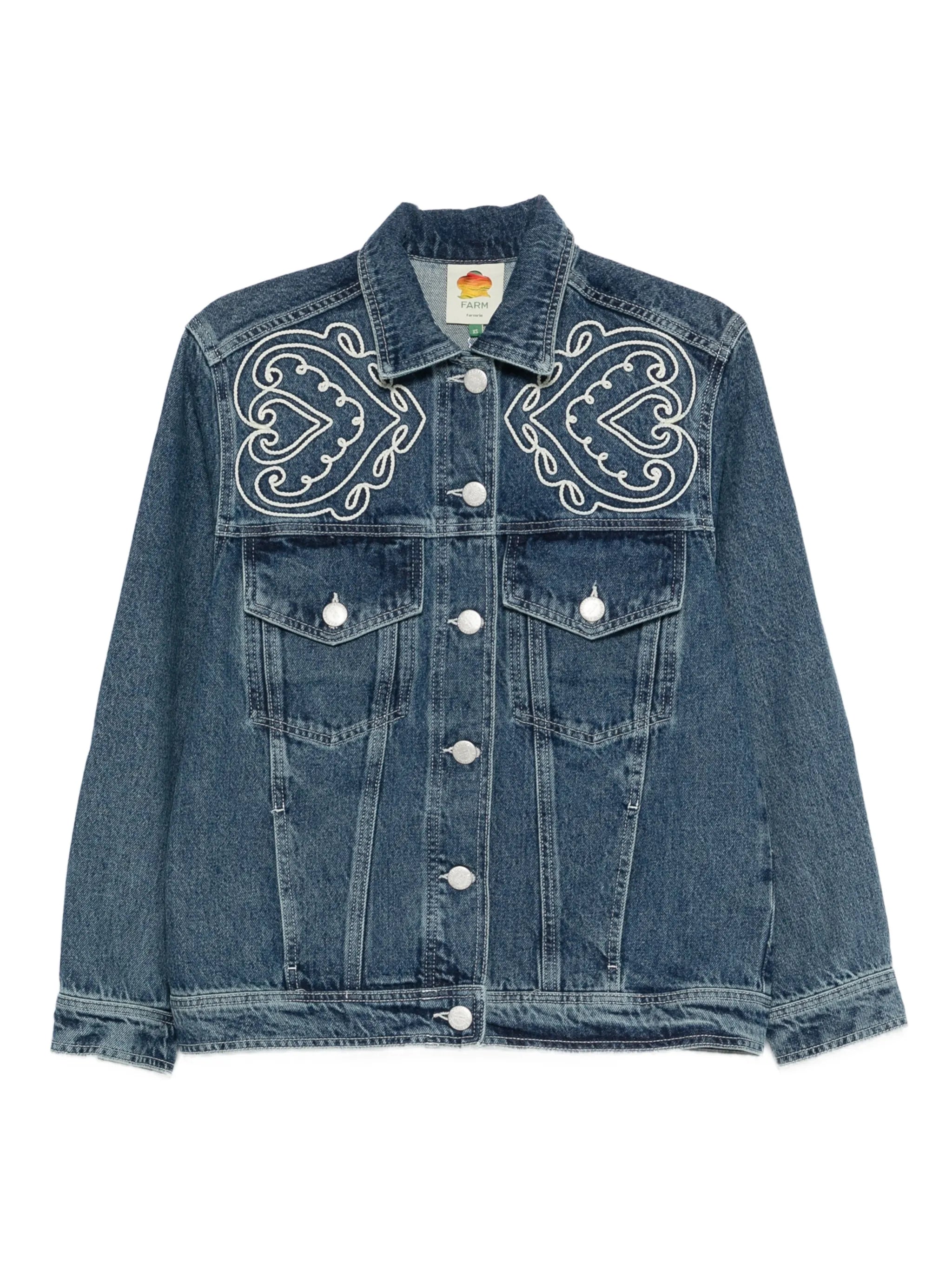 Farm Rio Farm Rio Embroidered Chest-pocket Jacket