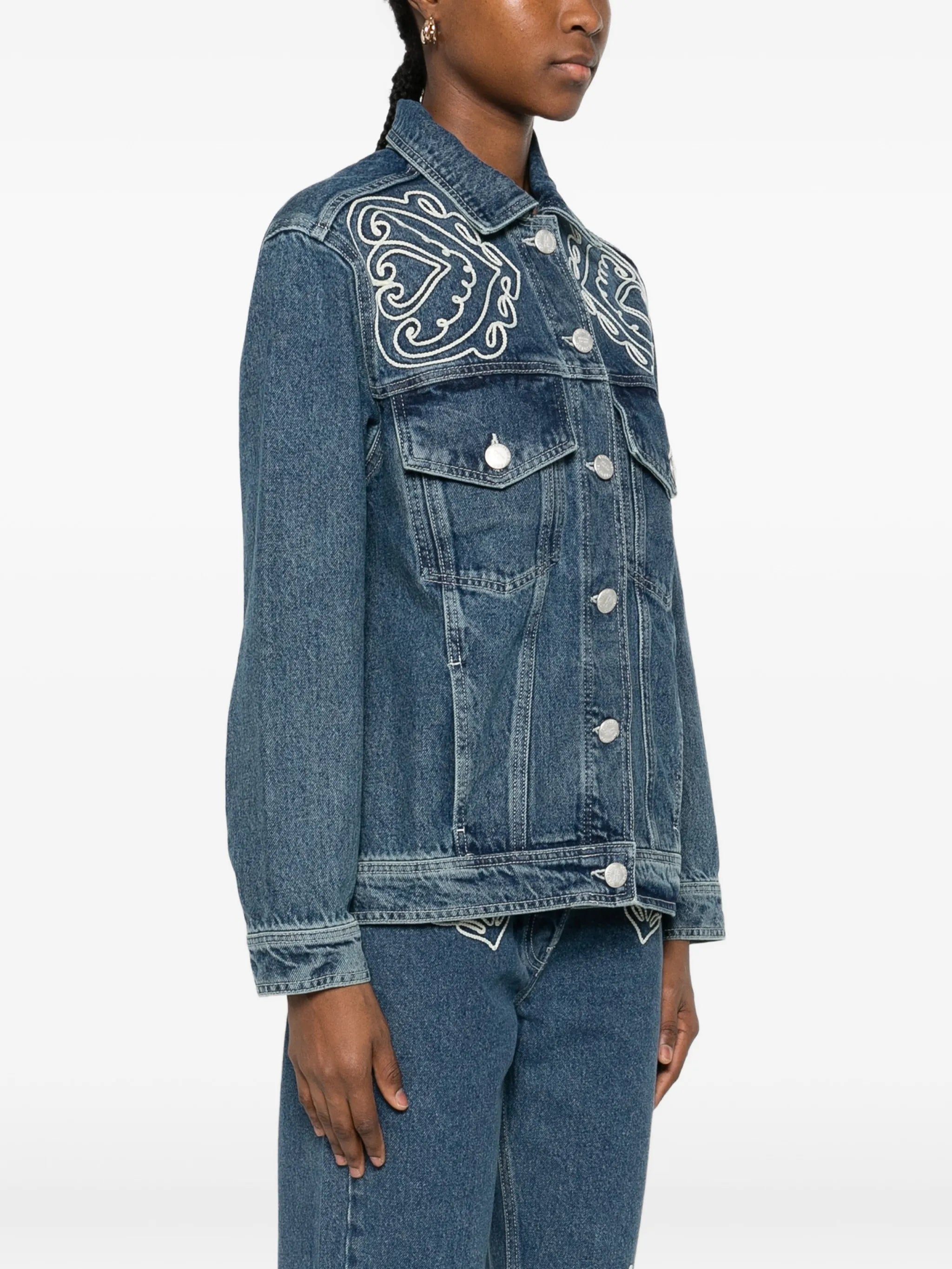 Farm Rio Farm Rio Embroidered Chest-pocket Jacket, view 2
