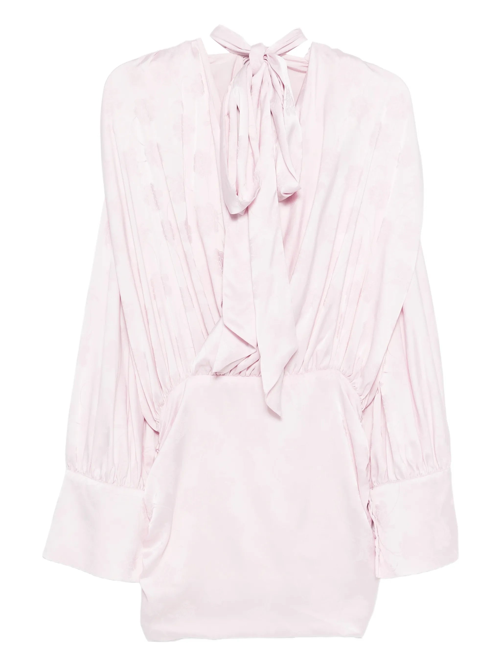 Rotate Rotate LS Bow Ruched Mini Dress