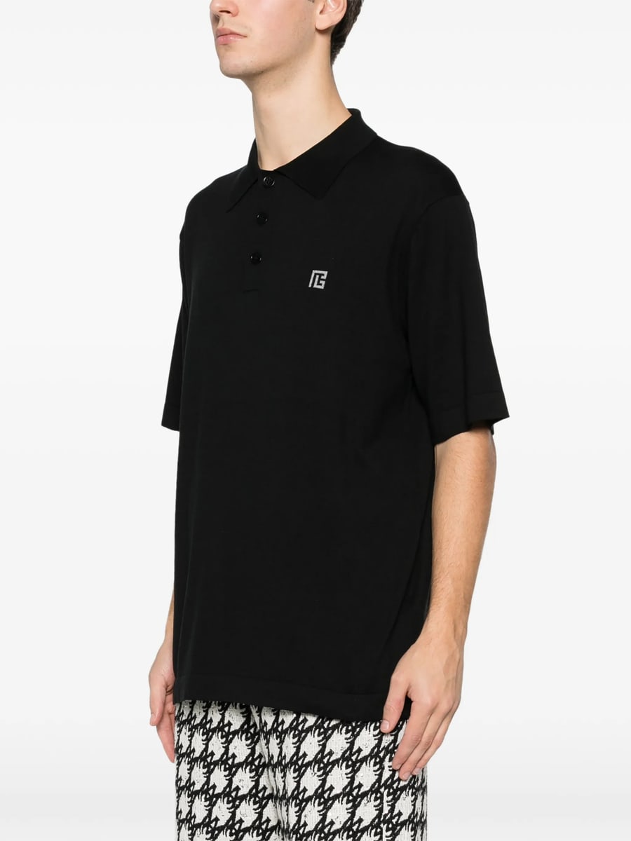 Balmain Balmain Embroidered Cotton Polo, view 5