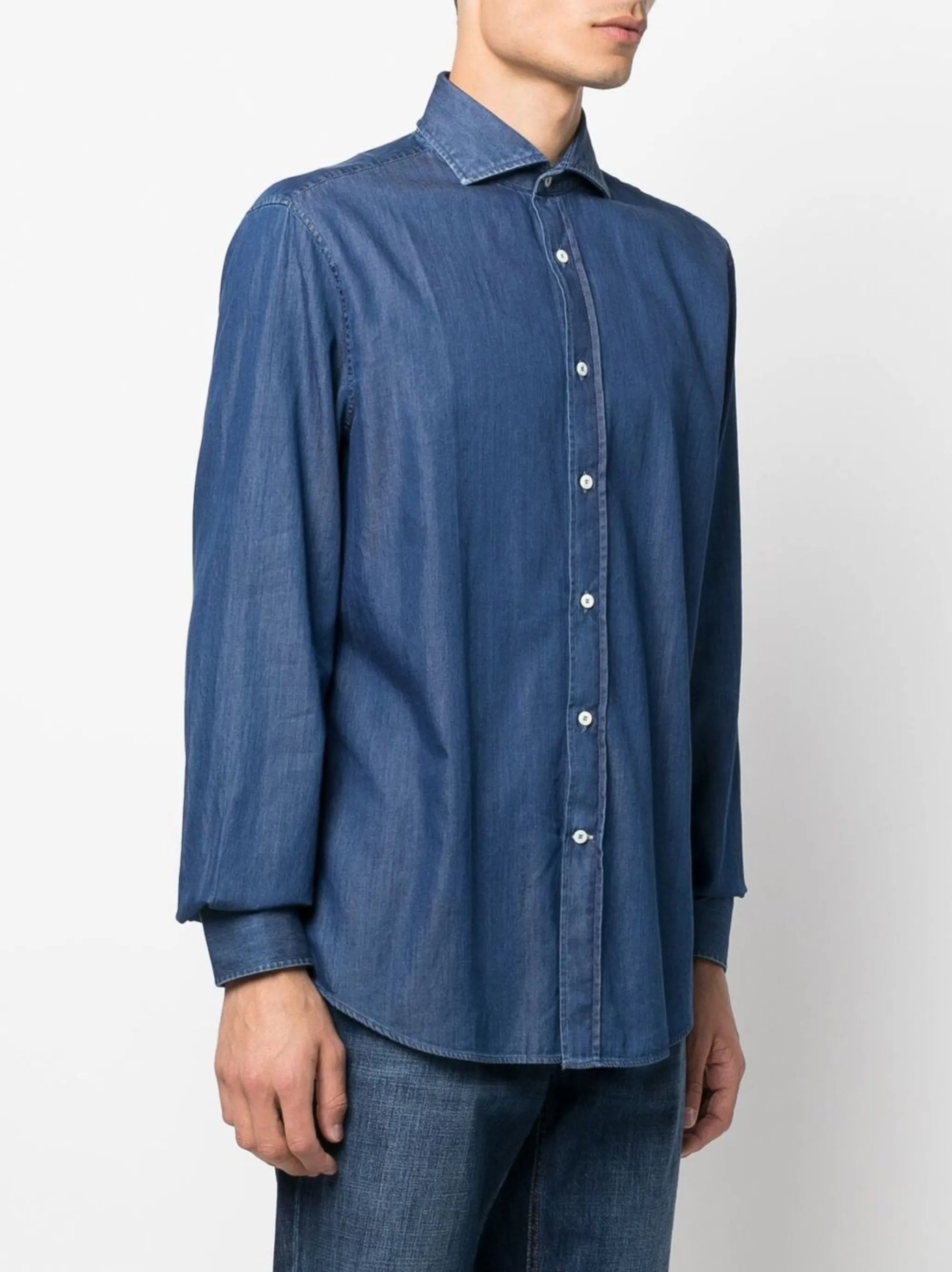 Brunello Cucinelli Brunello Cucinelli Long-sleeved Cotton Shirt, view 2