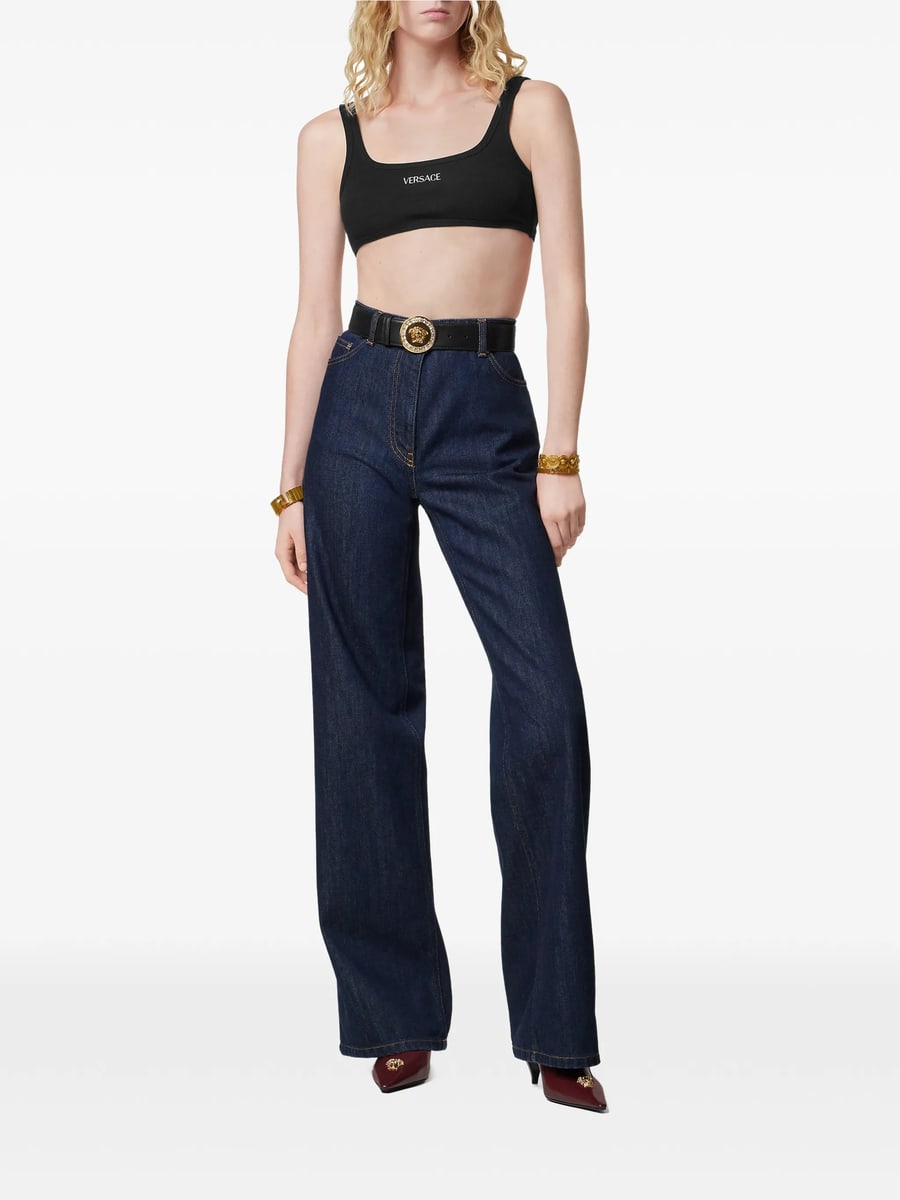 Versace Underwear Versace Underwear Ribbed Cotton Top, view 4