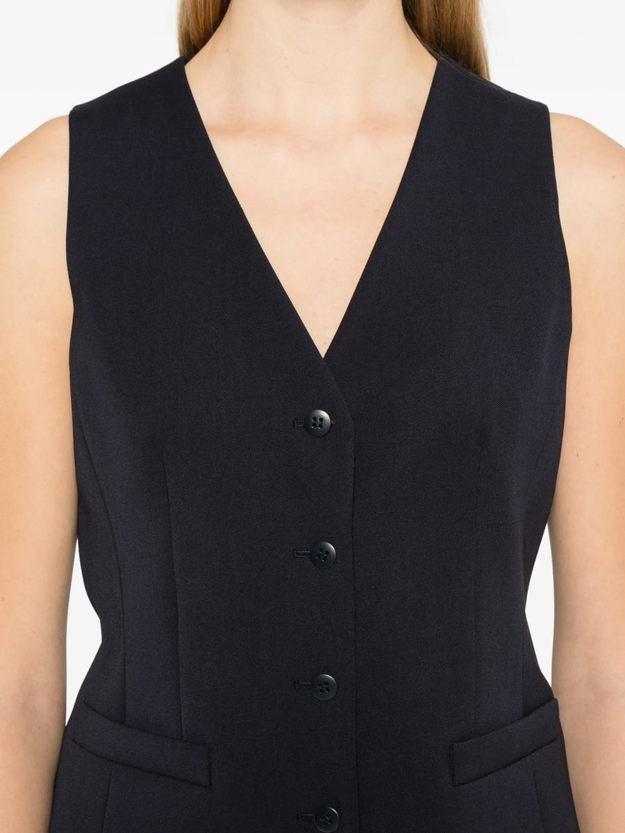 Max Mara Studio Max Mara Studio Buttoned V-neck Gilet, view 5