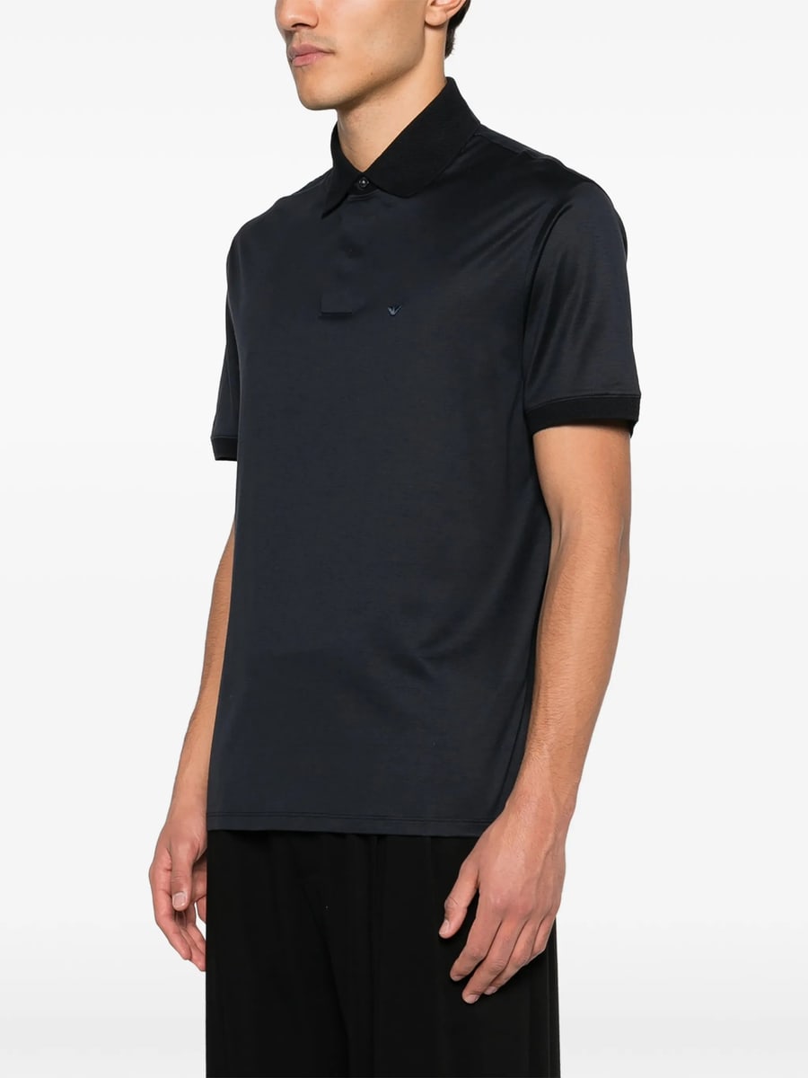 Emporio Armani Emporio Armani Logo-embroidered Polo Shirt, view 4