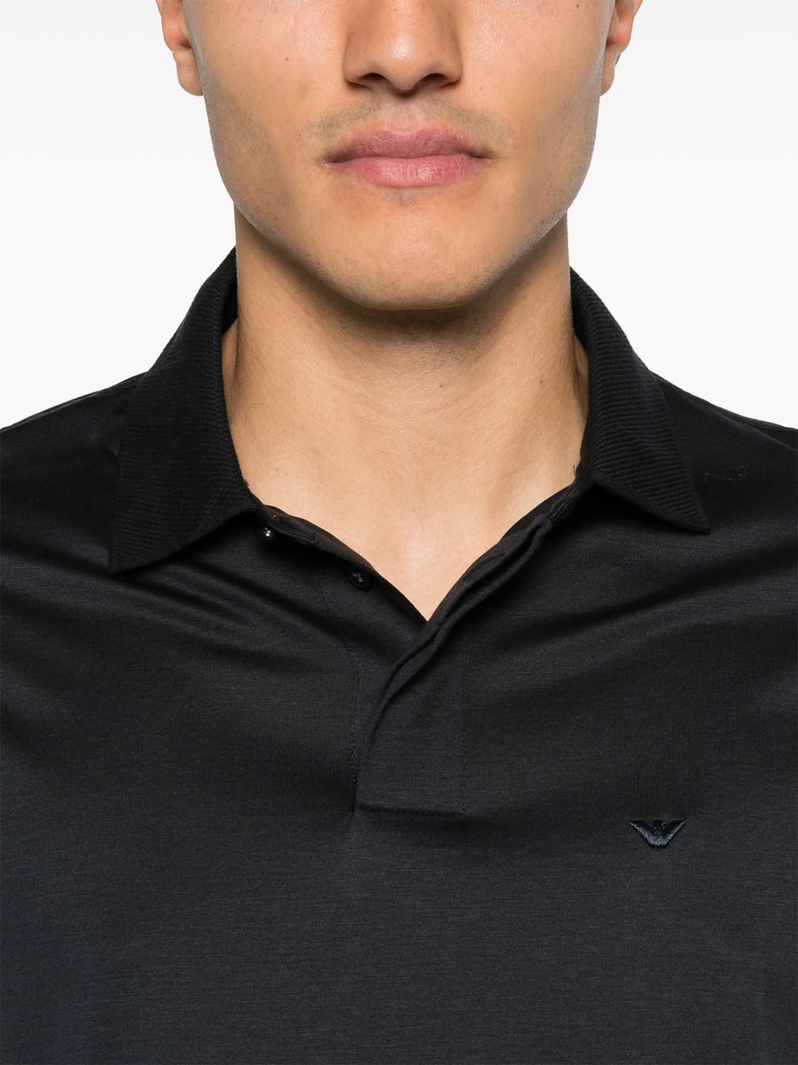 Emporio Armani Emporio Armani Logo-embroidered Polo Shirt, view 5