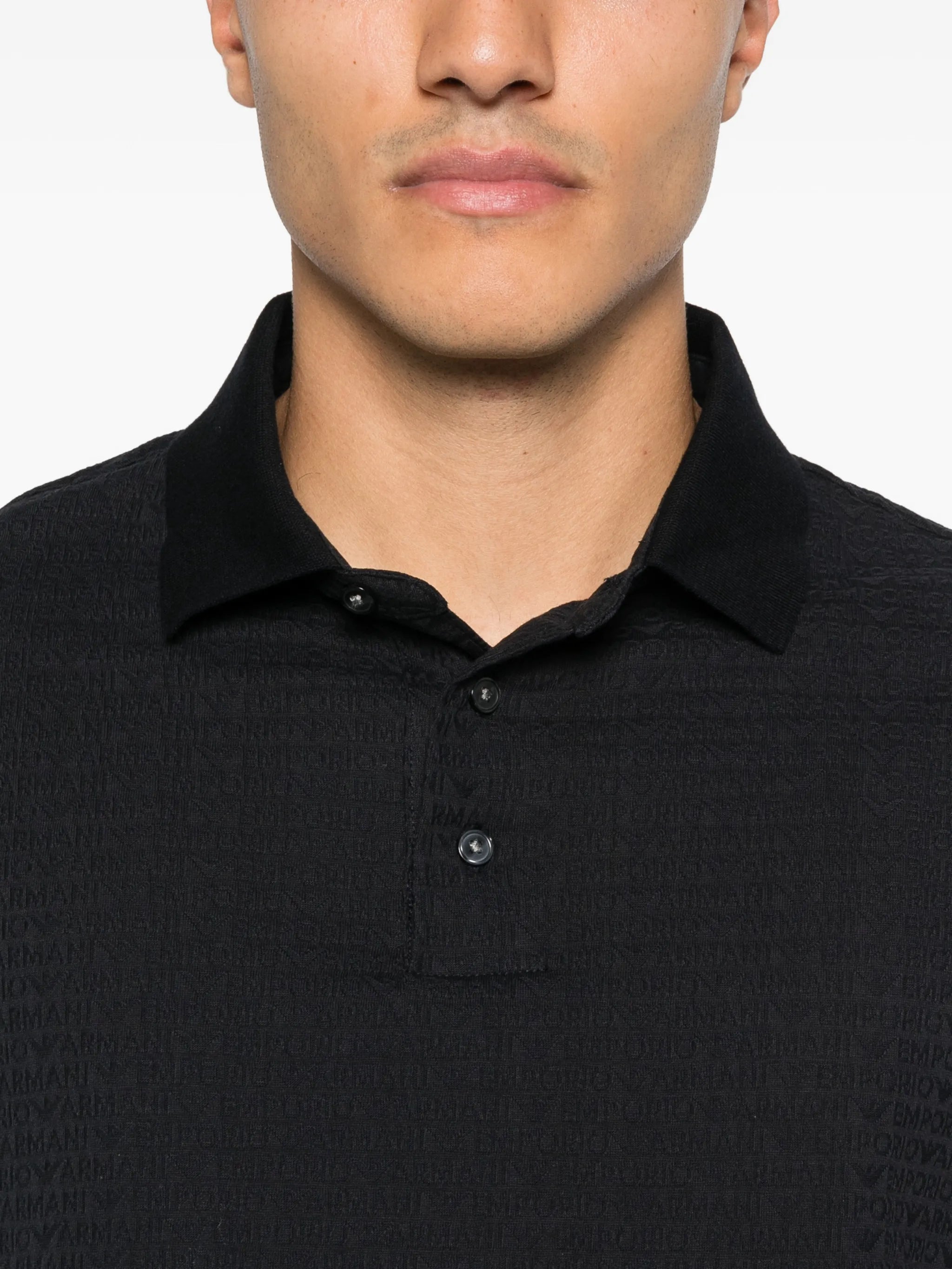 Emporio Armani Emporio Armani Textured Polo Shirt, view 2