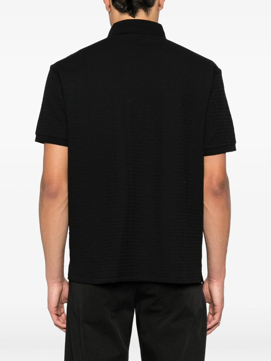 Emporio Armani Emporio Armani Logo-jacquard Polo Shirt, view 4