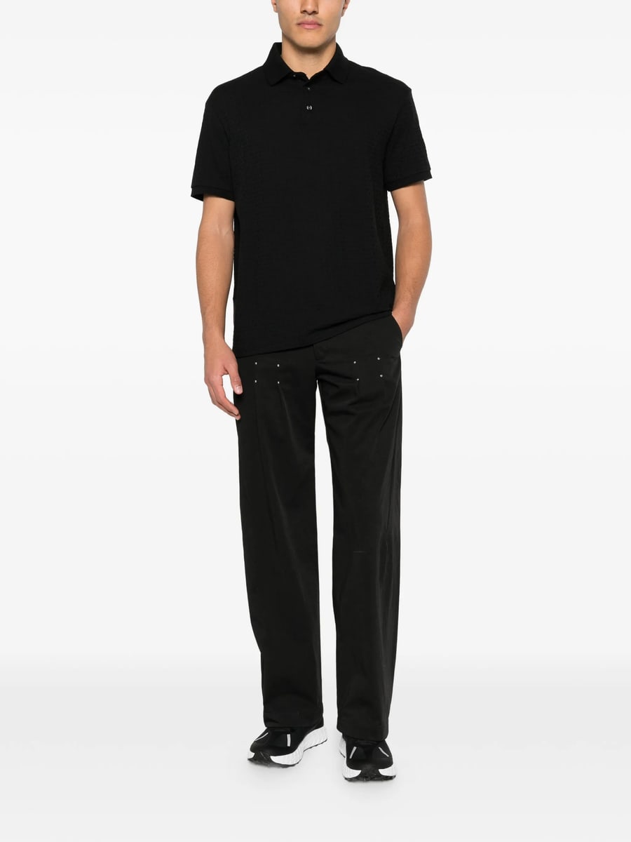 Emporio Armani Emporio Armani Logo-jacquard Polo Shirt, view 5