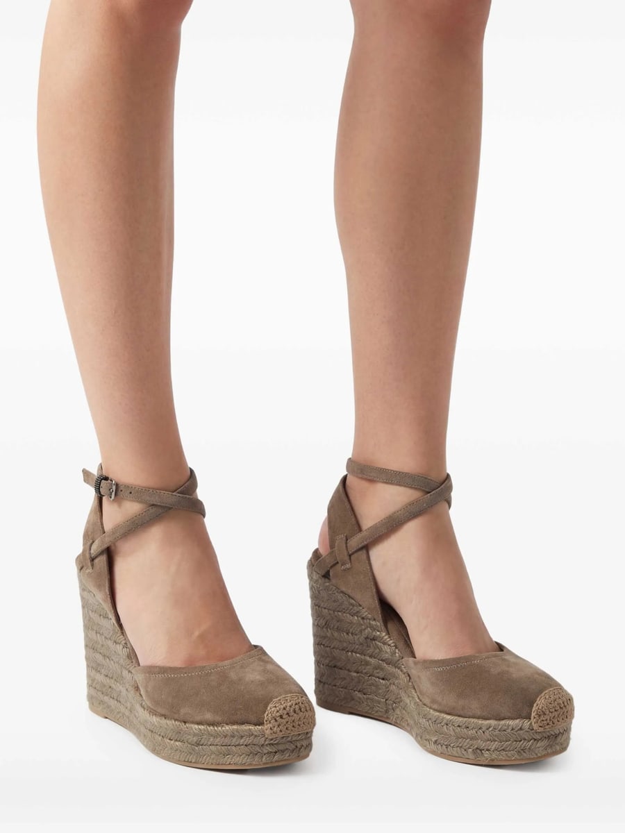 Brunello Cucinelli Brunello Cucinelli Ankle-strap Heeled Espadrilles, view 5