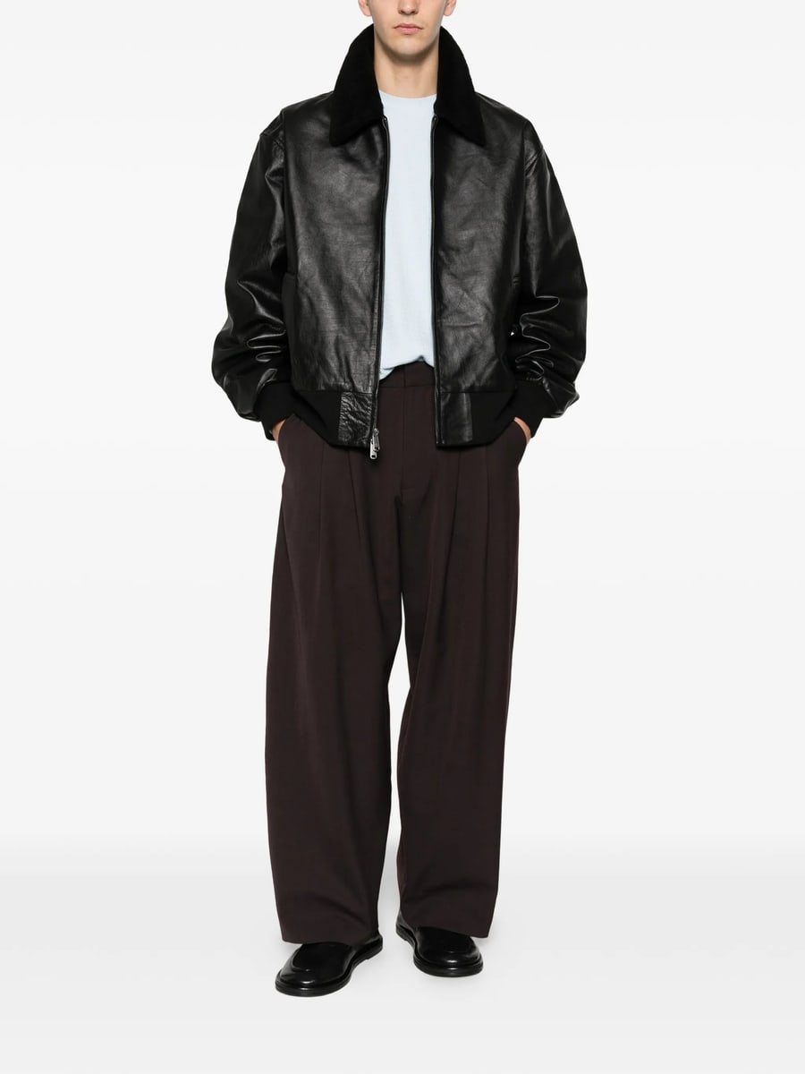 Calvin Klein Calvin Klein Leather Bomber Jacket, view 4