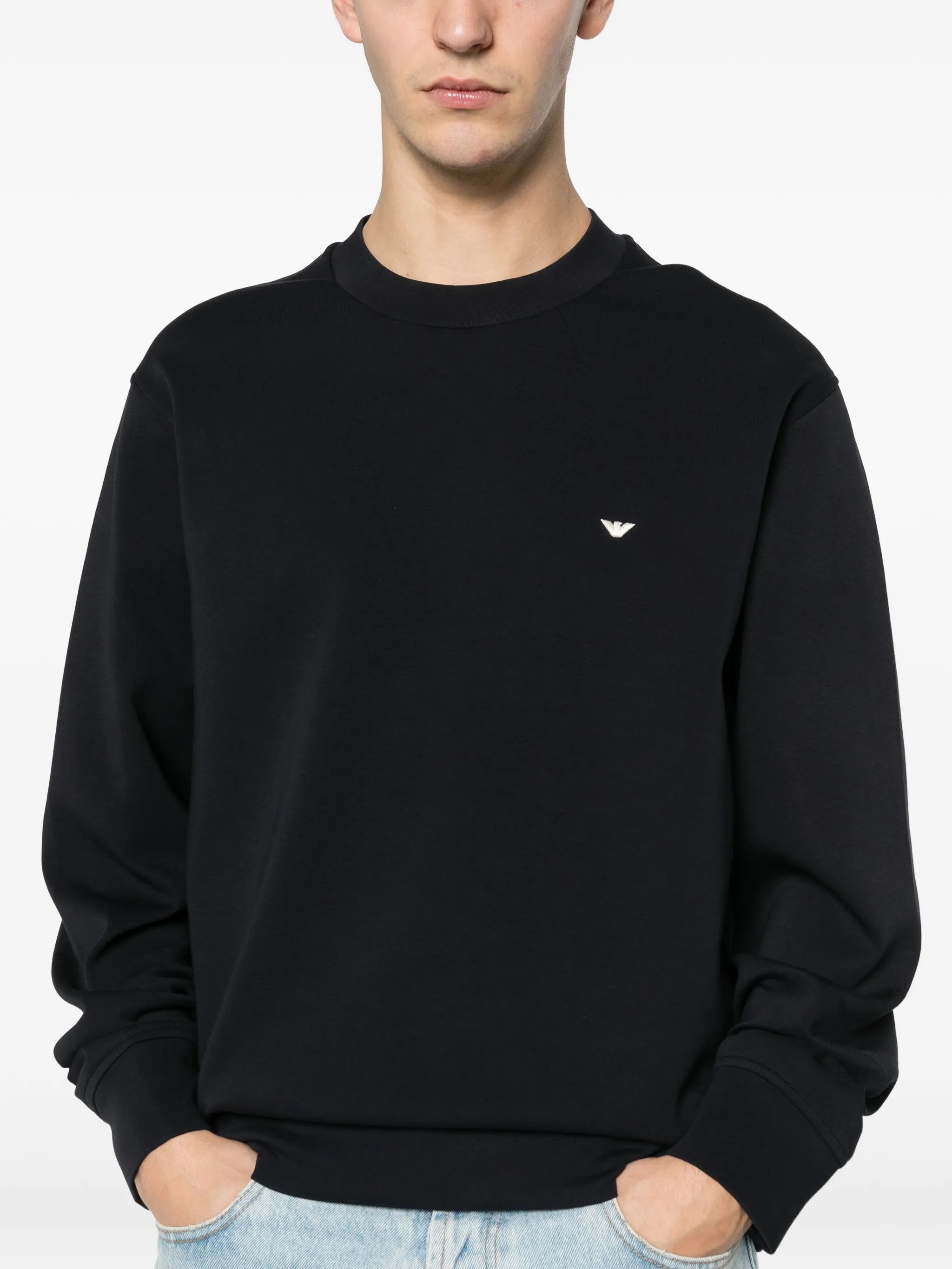 Emporio Armani Emporio Armani Logo-embroidered Sweatshirt, view 2