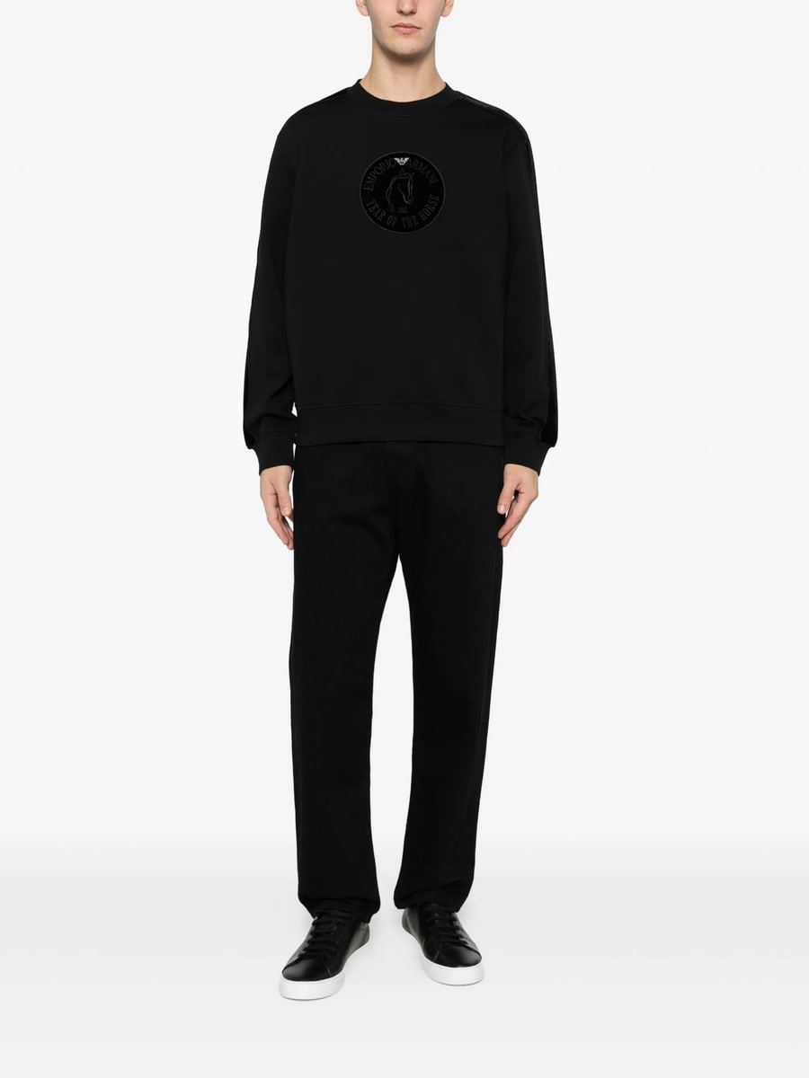 Emporio Armani Emporio Armani Logo-patch Sweatshirt, view 2