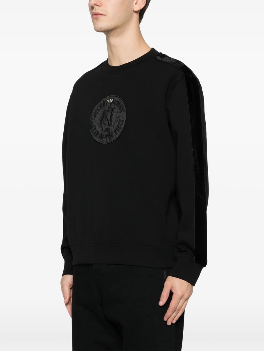 Emporio Armani Emporio Armani Logo-patch Sweatshirt, view 4