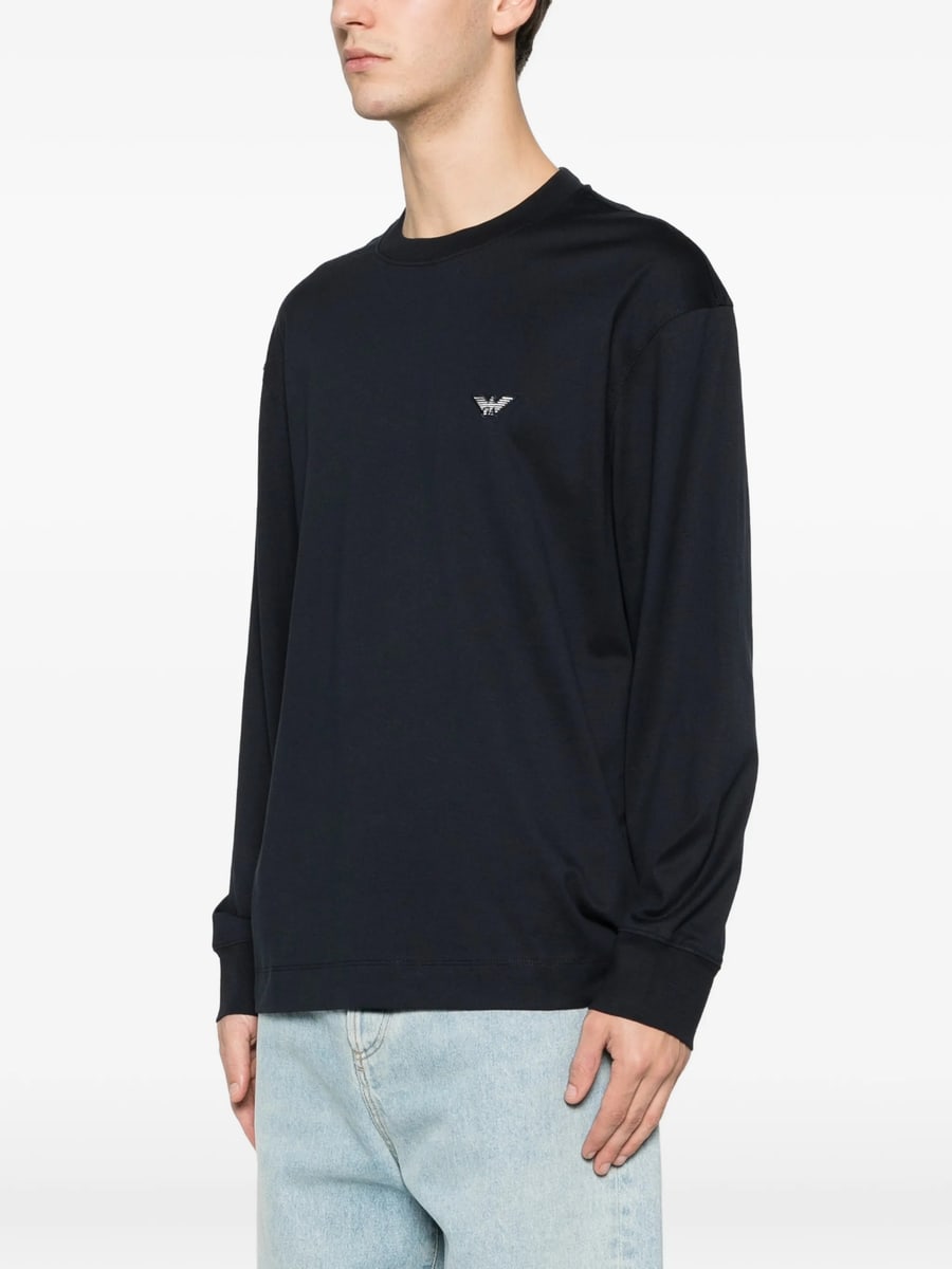 Emporio Armani Emporio Armani Logo-patch Sweatshirt, view 3