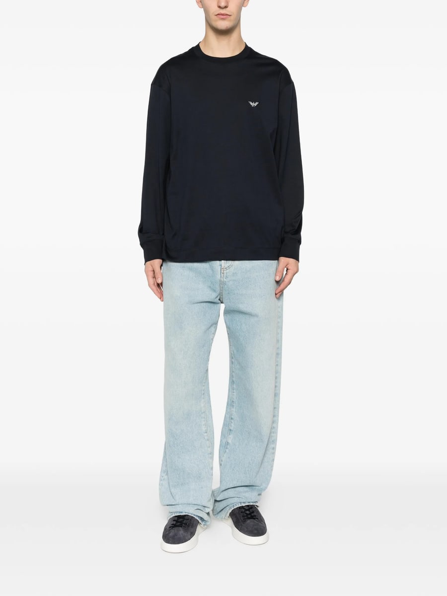 Emporio Armani Emporio Armani Logo-patch Sweatshirt, view 4