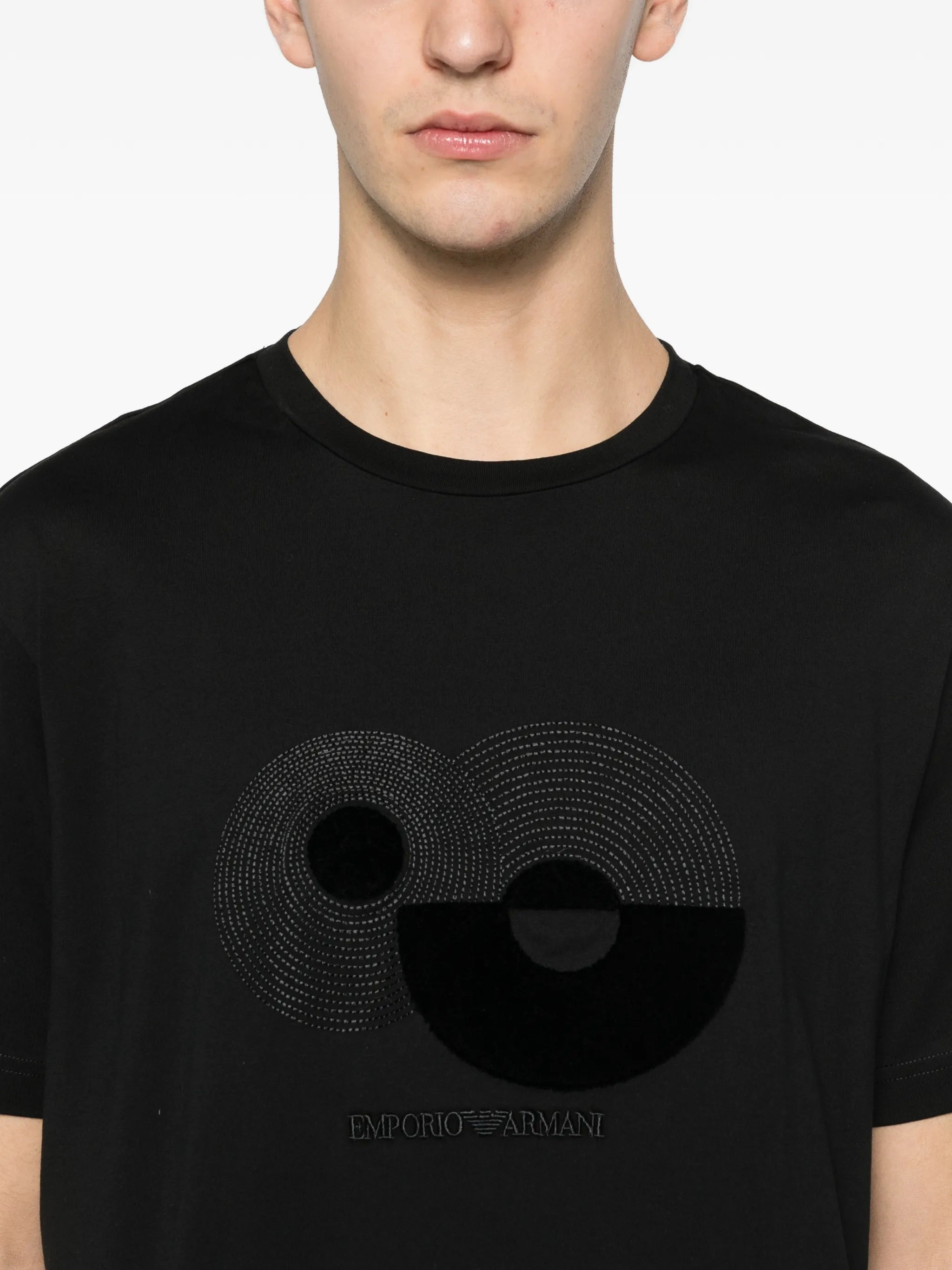 Emporio Armani Emporio Armani Logo-embroidered T-shirt, view 2