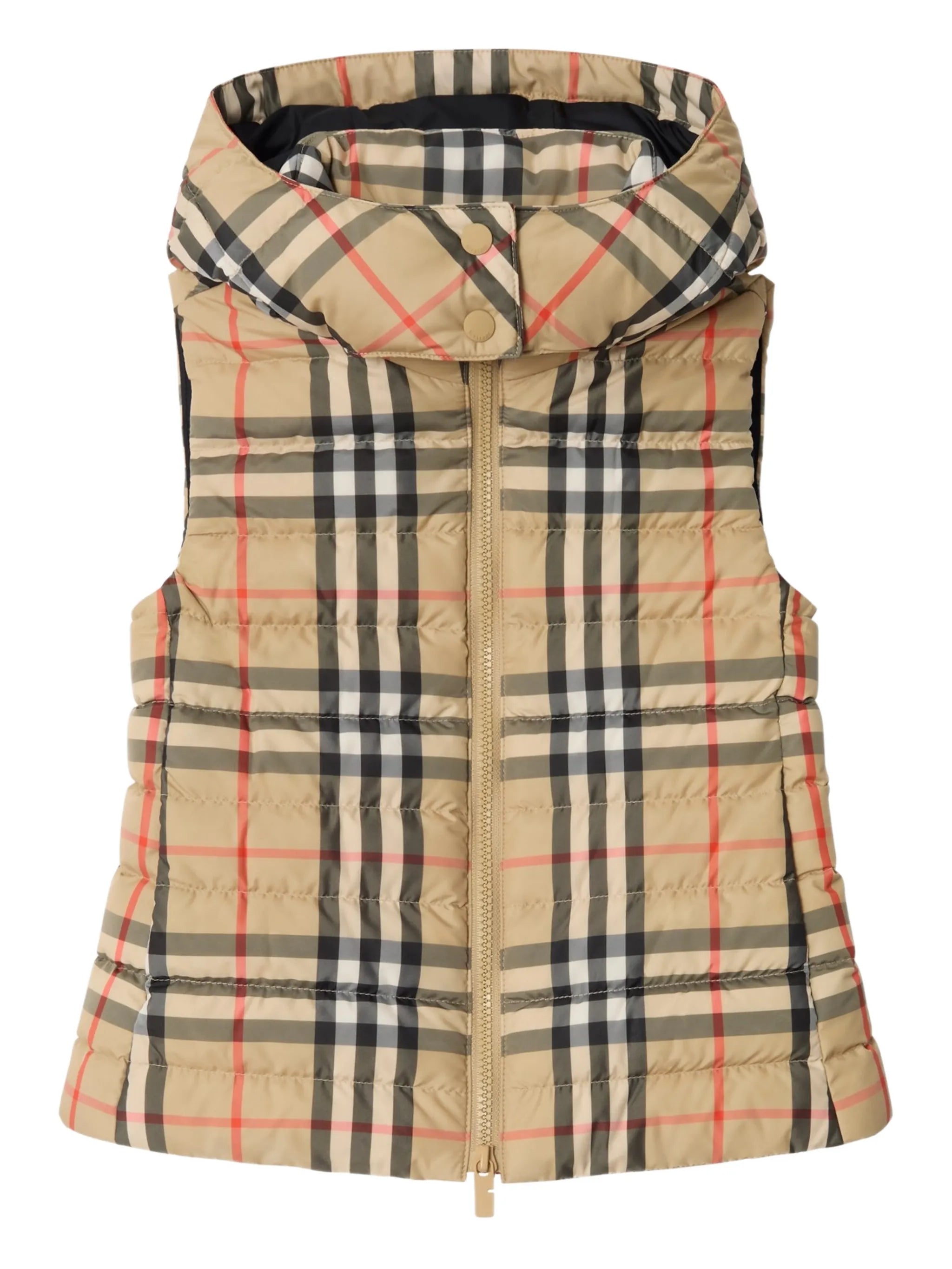 Burberry Burberry Checked Hooded Puffer Gilet