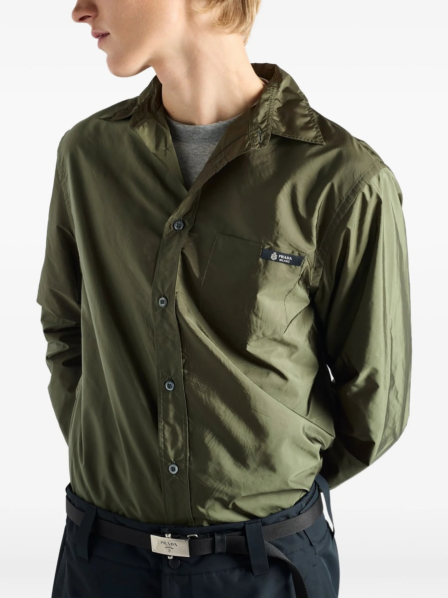 Prada Prada Re-Nylon Patch Pocket Shirt, view 5