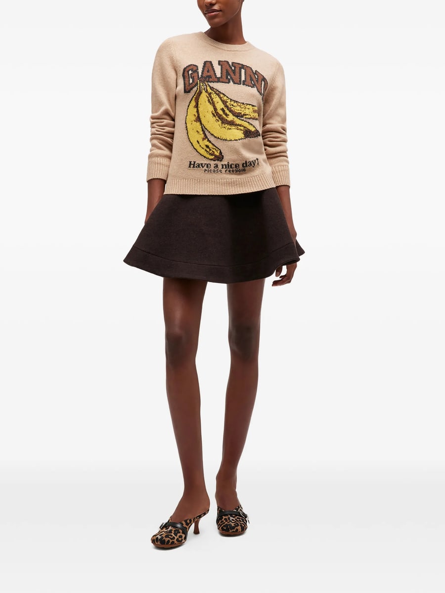 Ganni Ganni Graphic Wool Sweater, view 2