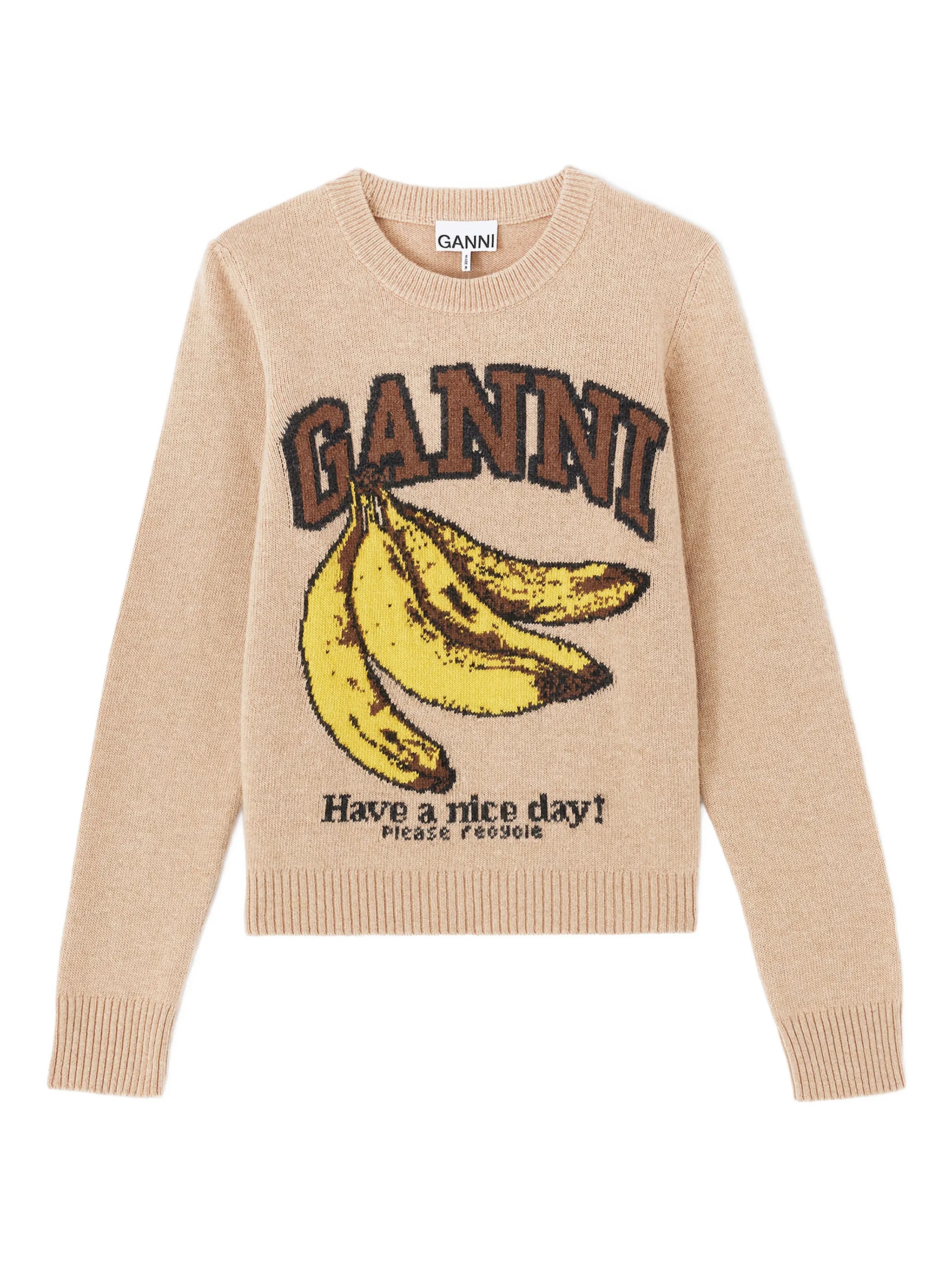 Ganni Ganni Graphic Wool Sweater
