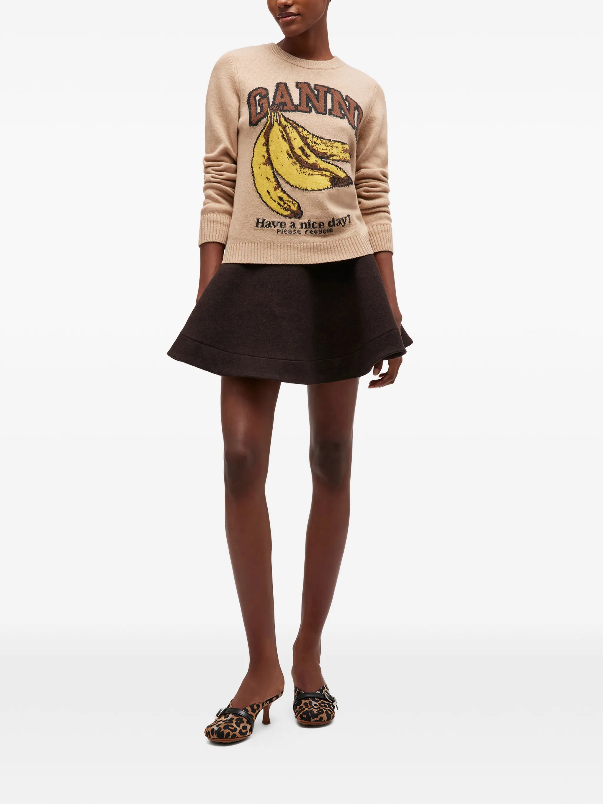 Ganni Ganni Graphic Wool Sweater, view 2