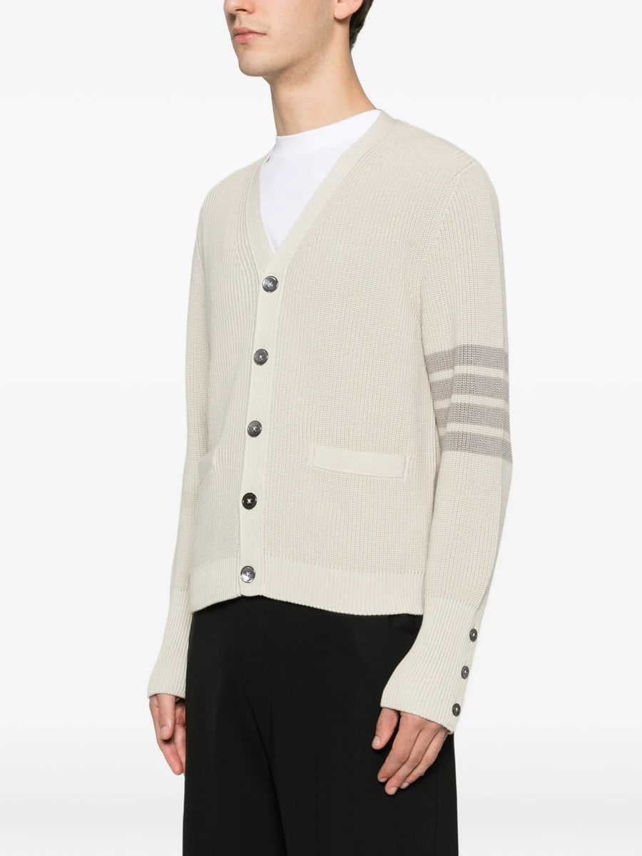 Thom Browne Thom Browne 4-Bar Stripe Pockets Cardigan, view 4