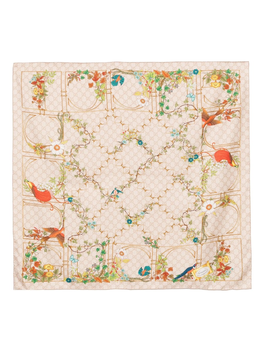 Gucci Gucci Printed Silk Scarf