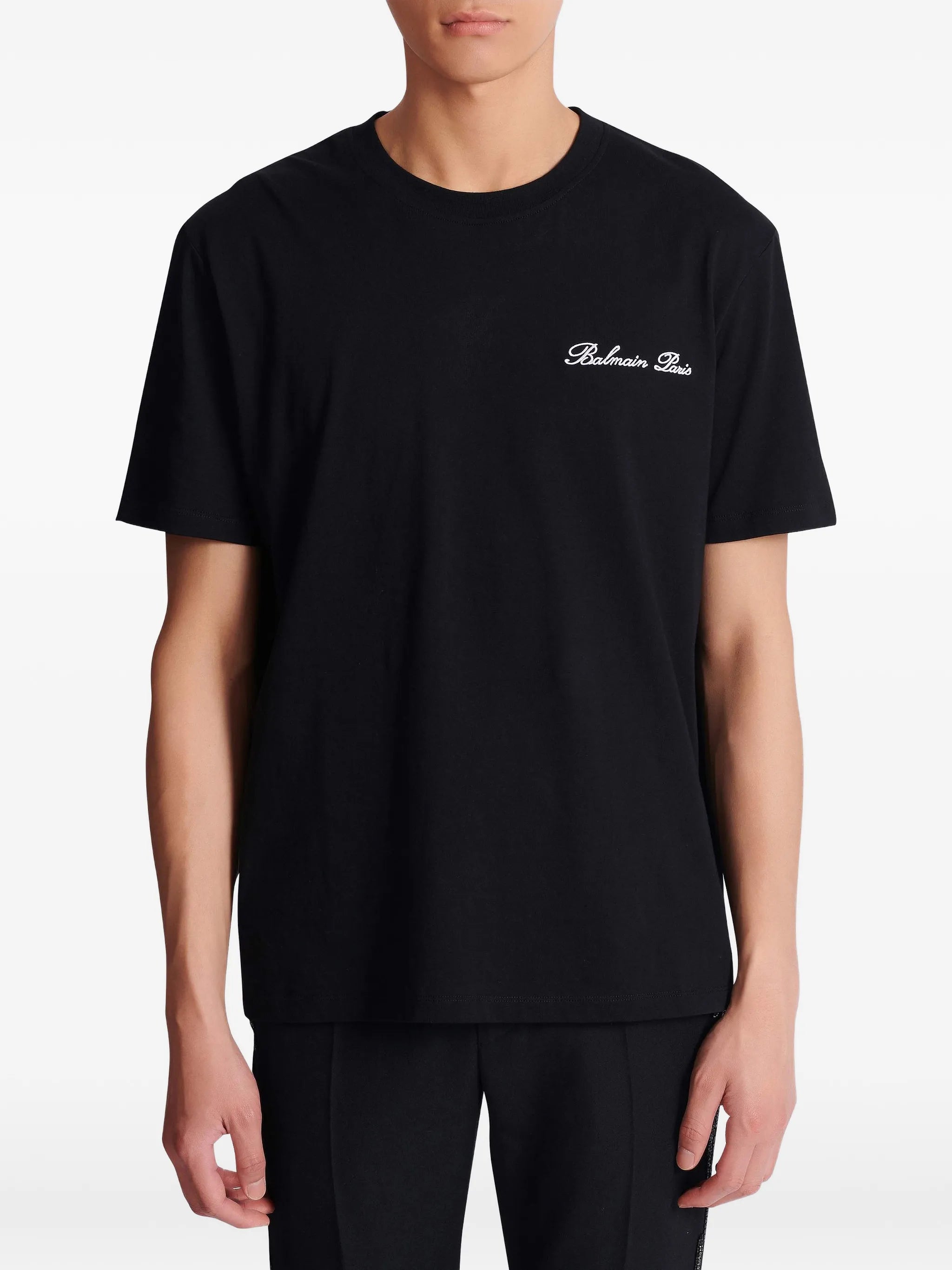 Balmain Balmain Embroidered Balmain Signature T-shirt, view 2