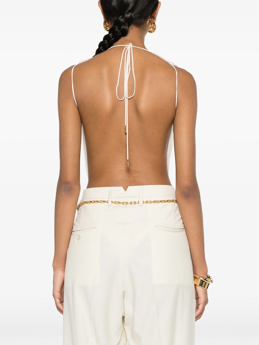Saint Laurent Saint Laurent Plunging V-neck Body, view 2