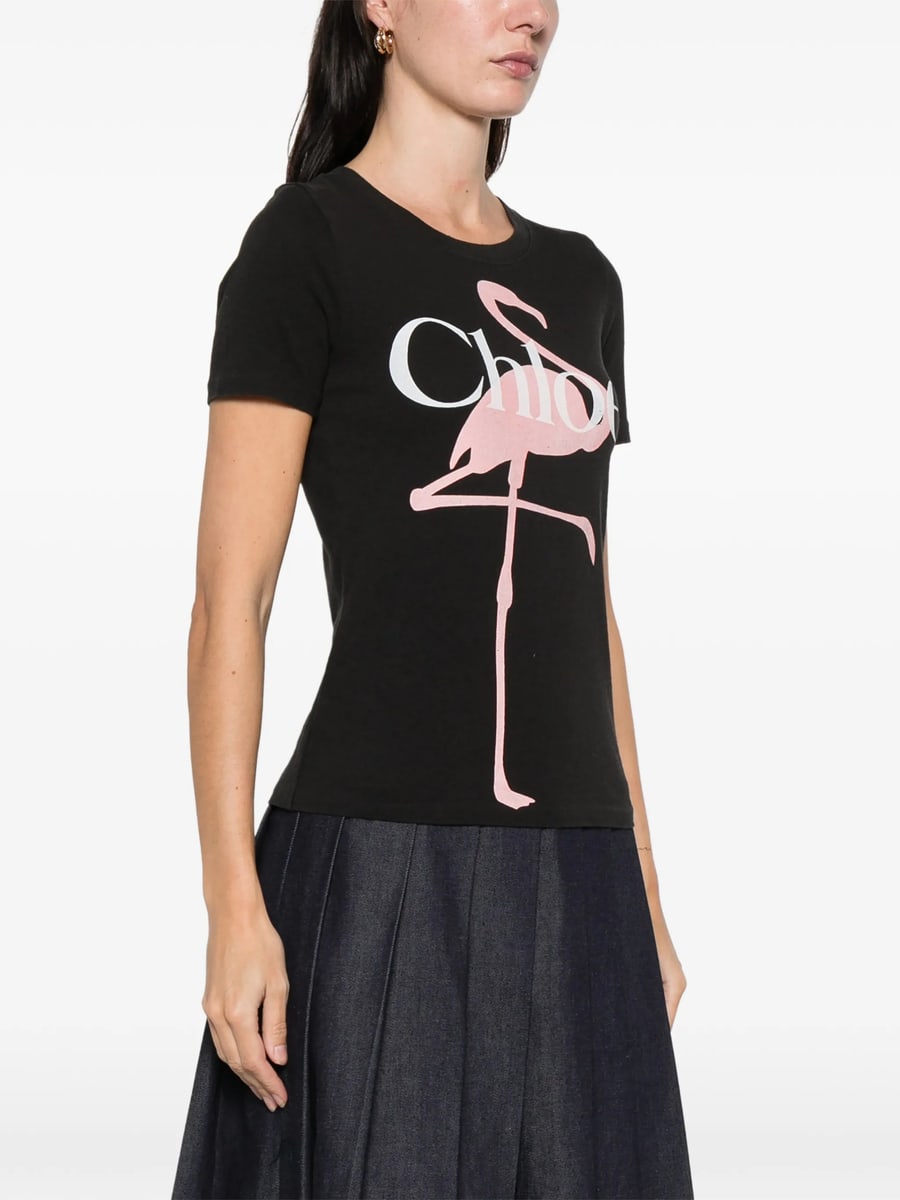 Chloé Chloé Logo-print T-Shirt, view 5