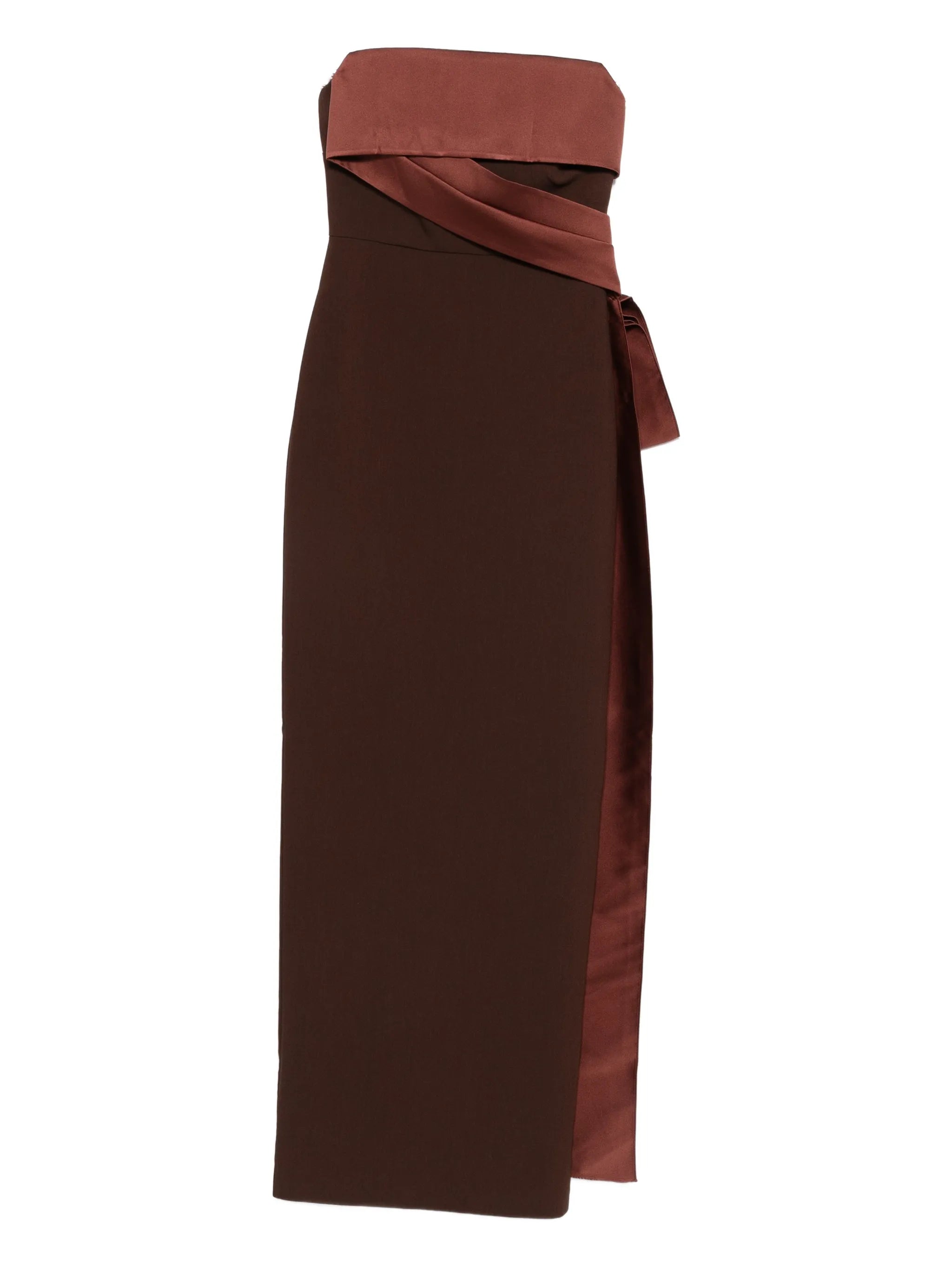 Roland Mouret Roland Mouret Strapless Tie Detail Maxi Dress