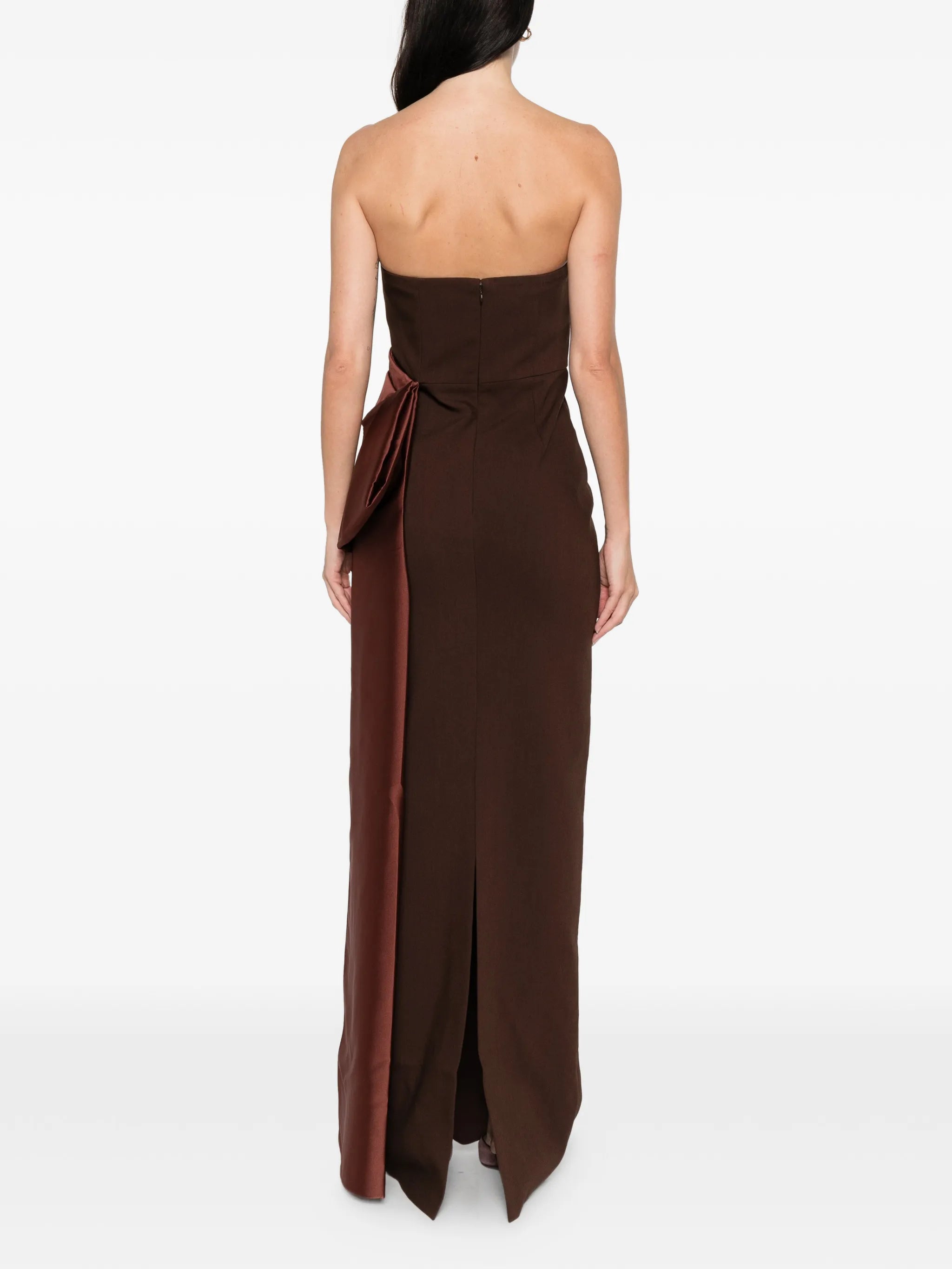 Roland Mouret Roland Mouret Strapless Tie Detail Maxi Dress, view 2