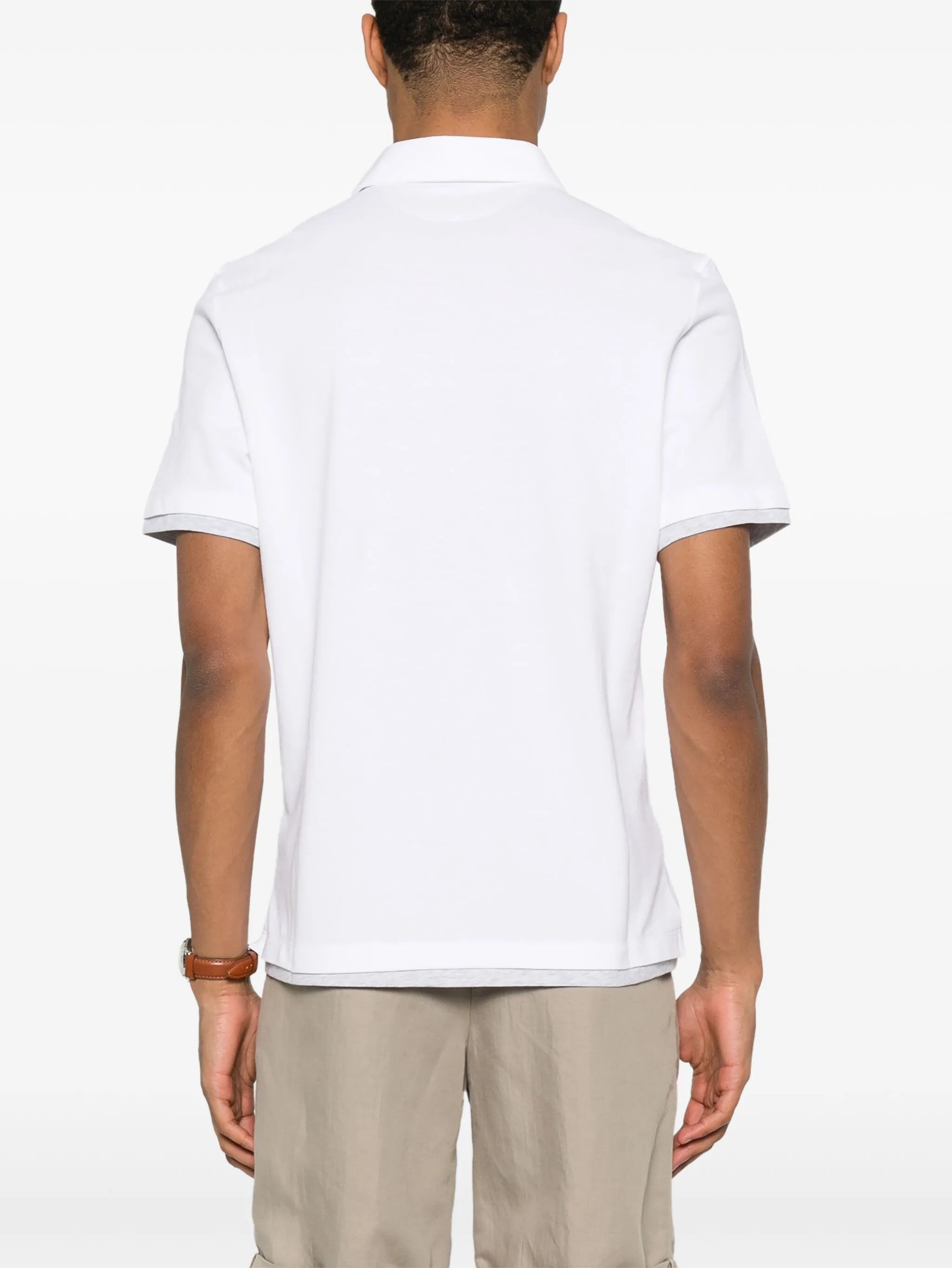 Brunello Cucinelli Brunello Cucinelli Faux-layered Polo Shirt, view 2