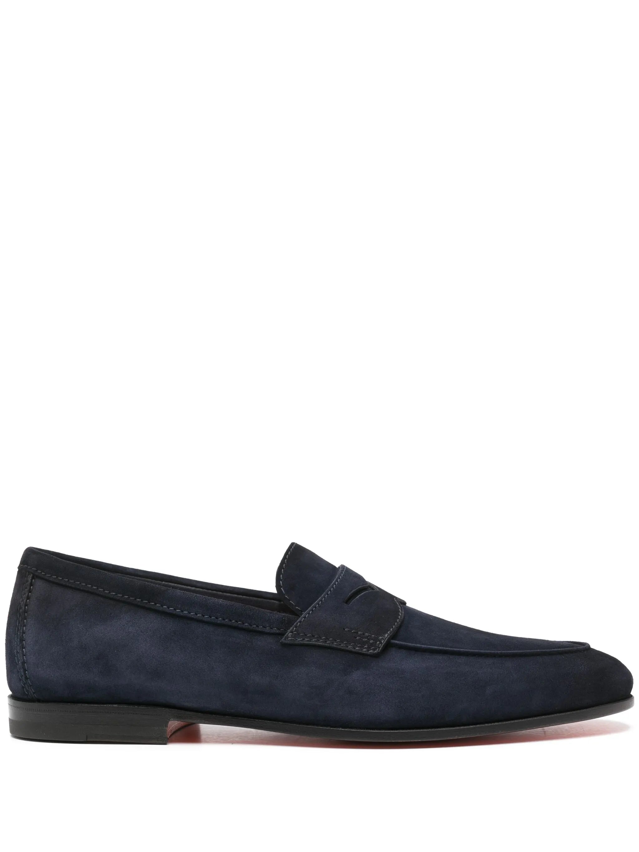 Santoni Santoni Penny-slot Suede Loafers