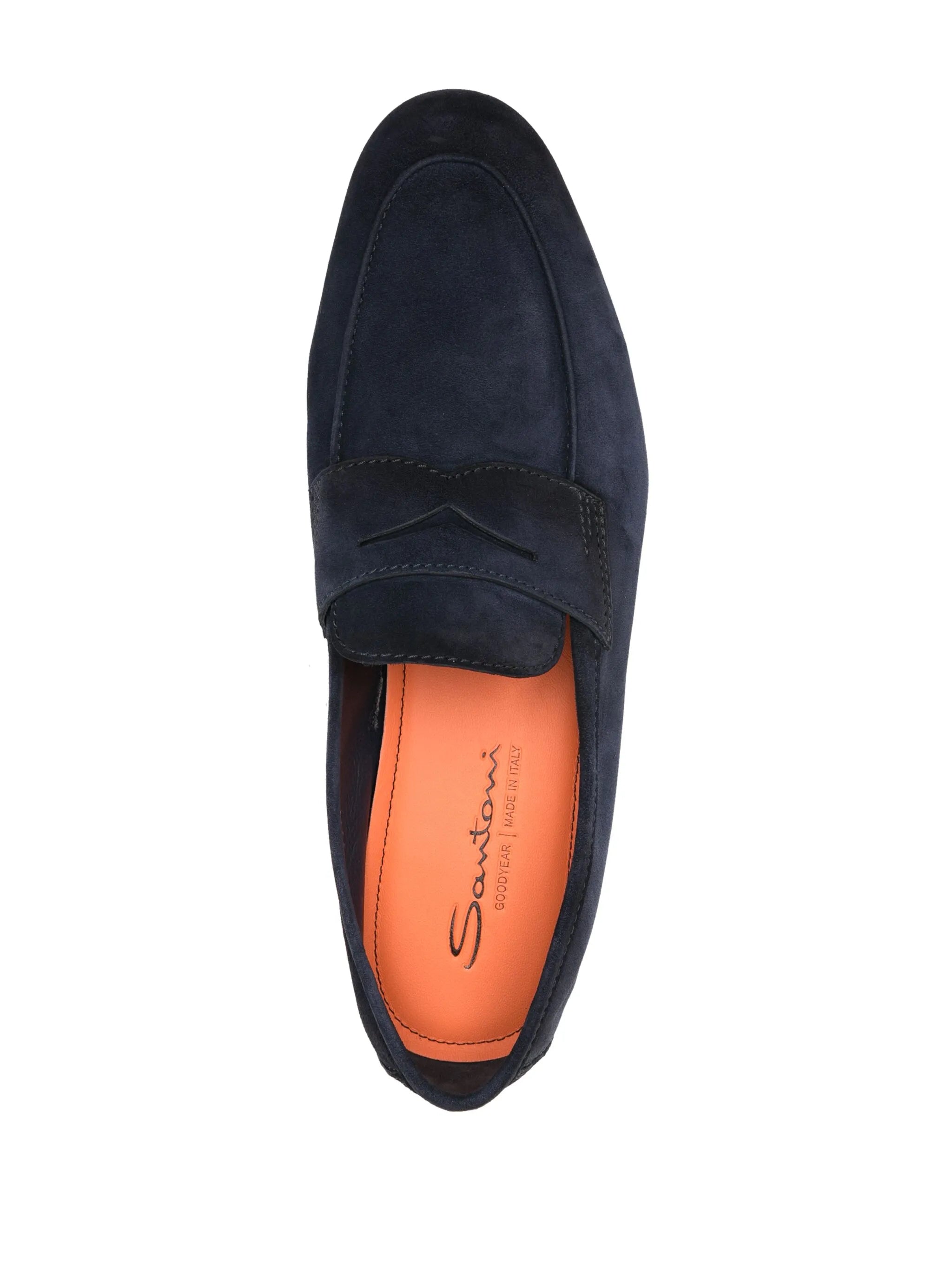 Santoni Santoni Penny-slot Suede Loafers, view 2