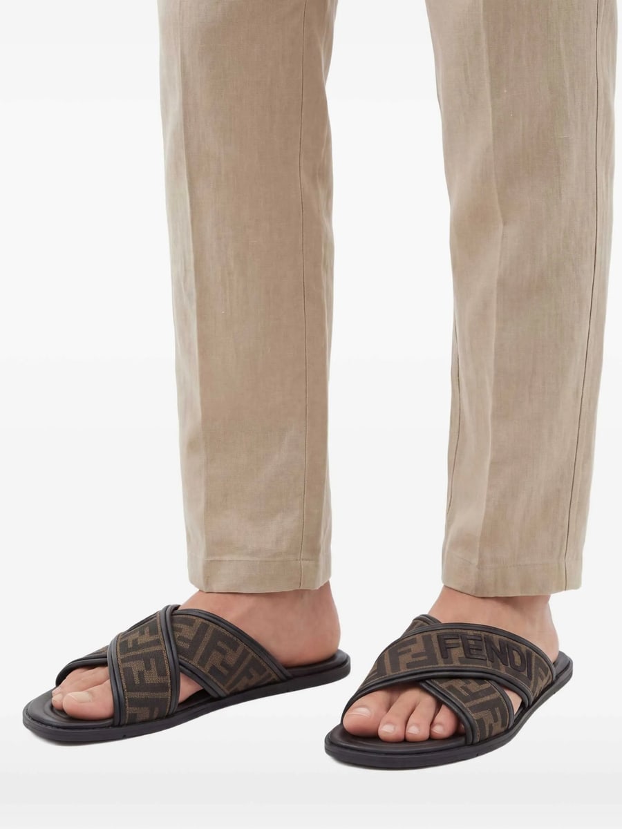 Fendi Fendi FF-jacquard Slides, view 5