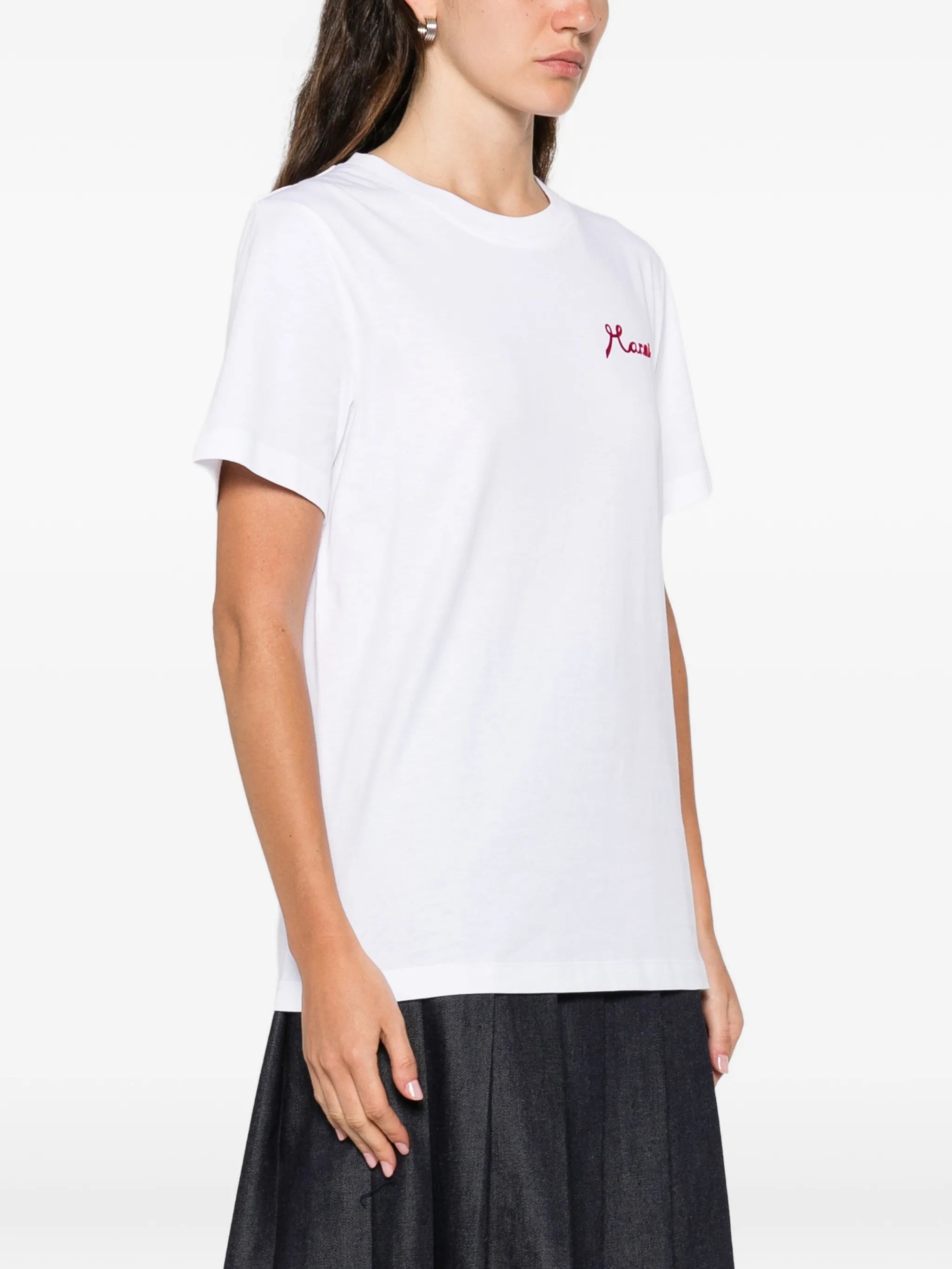 Marni Marni Embroidered-logo T-shirt, view 2